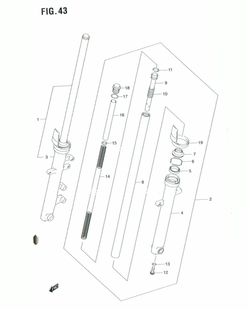 FIG. 43 FRONT DAMPER