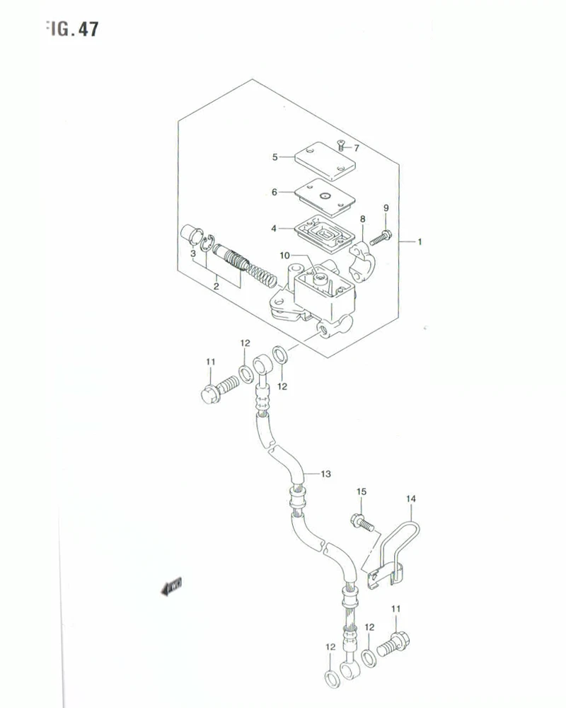 FIG. 47 FRONT MASTER CYLINDER