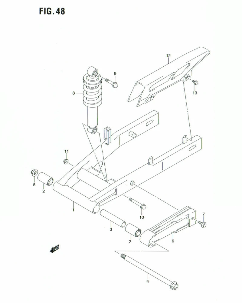 FIG. 48 REAR SWINGING ARM
