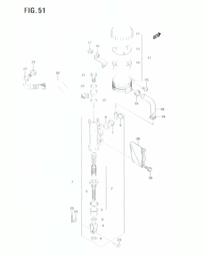 FIG. 51 REAR MASTER CYLINDER