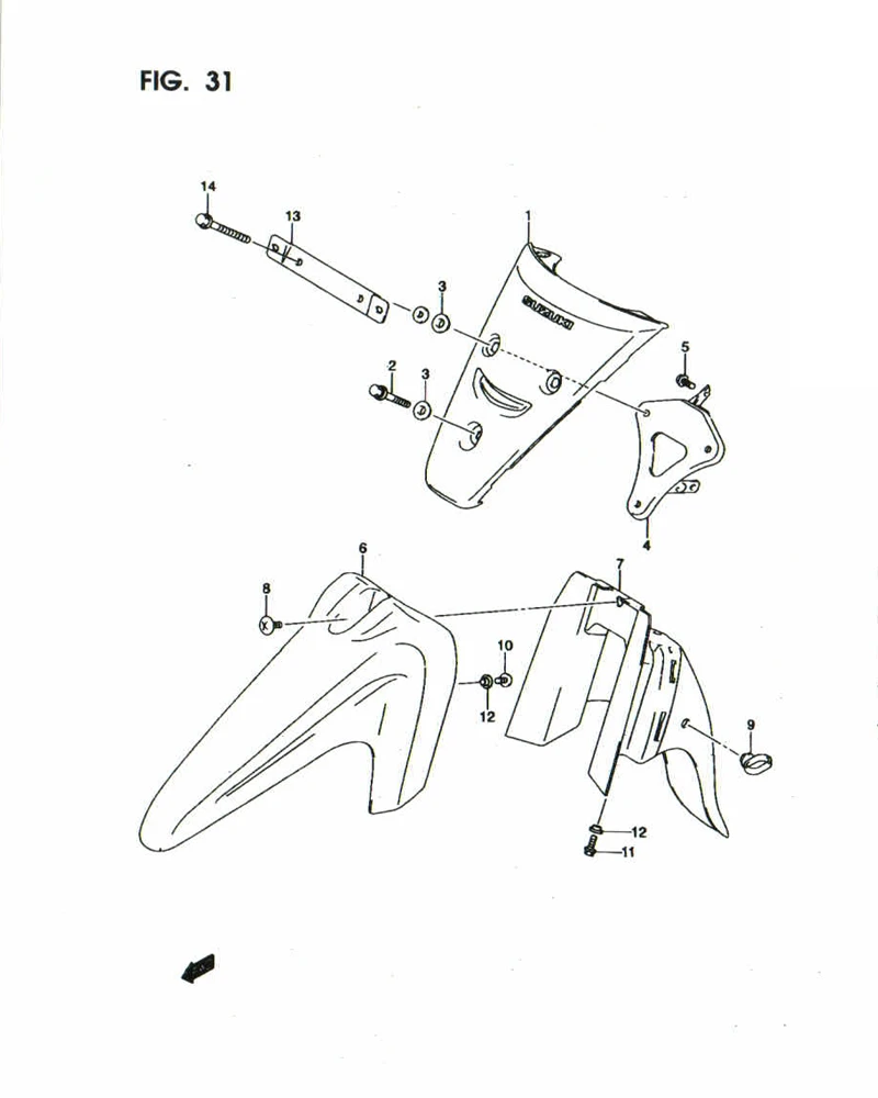 FIG. 31 FRONT FENDER