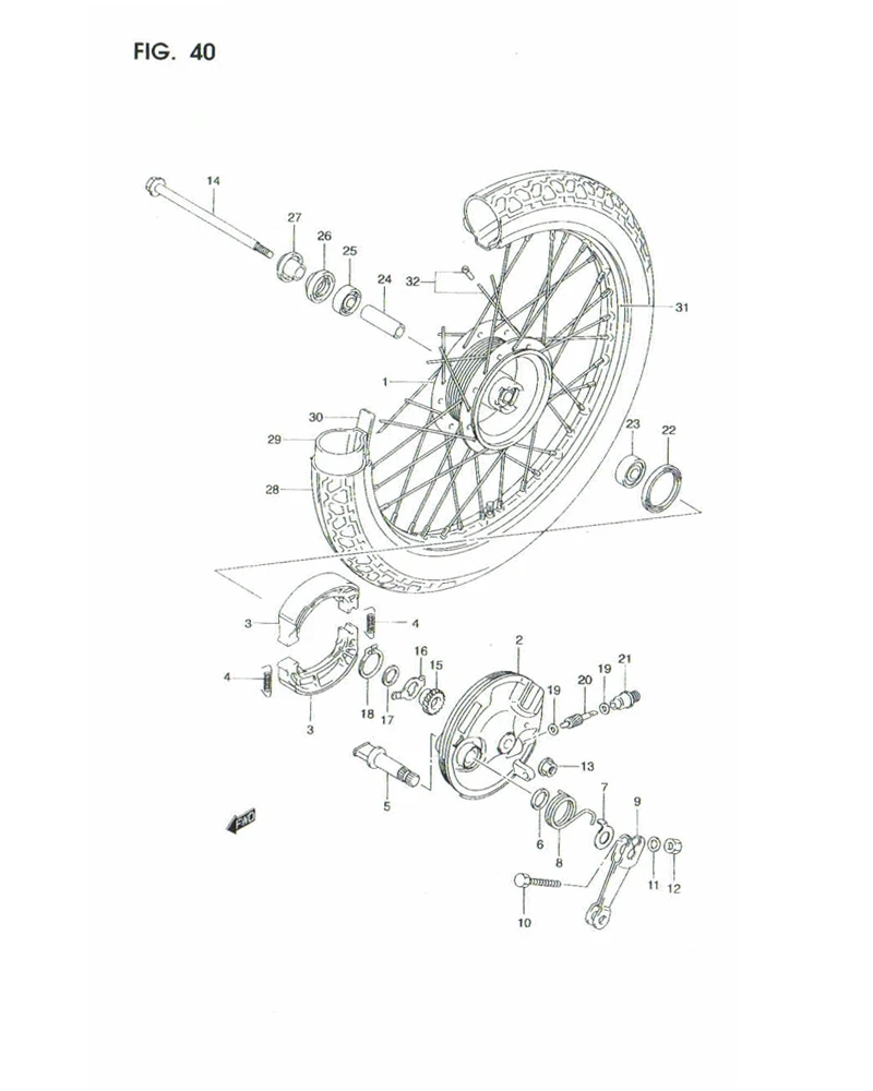 FIG. 40 FRONT WHEEL