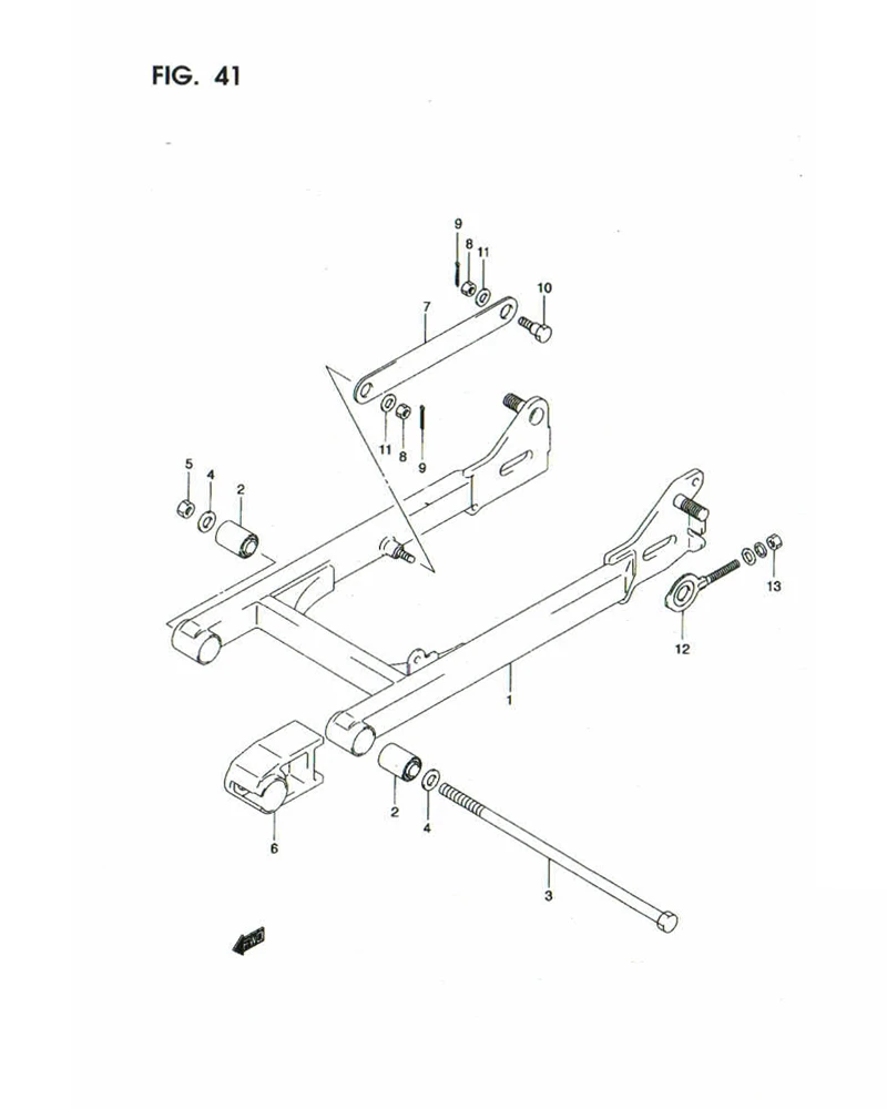 FIG. 41 REAR SWINGING ARM