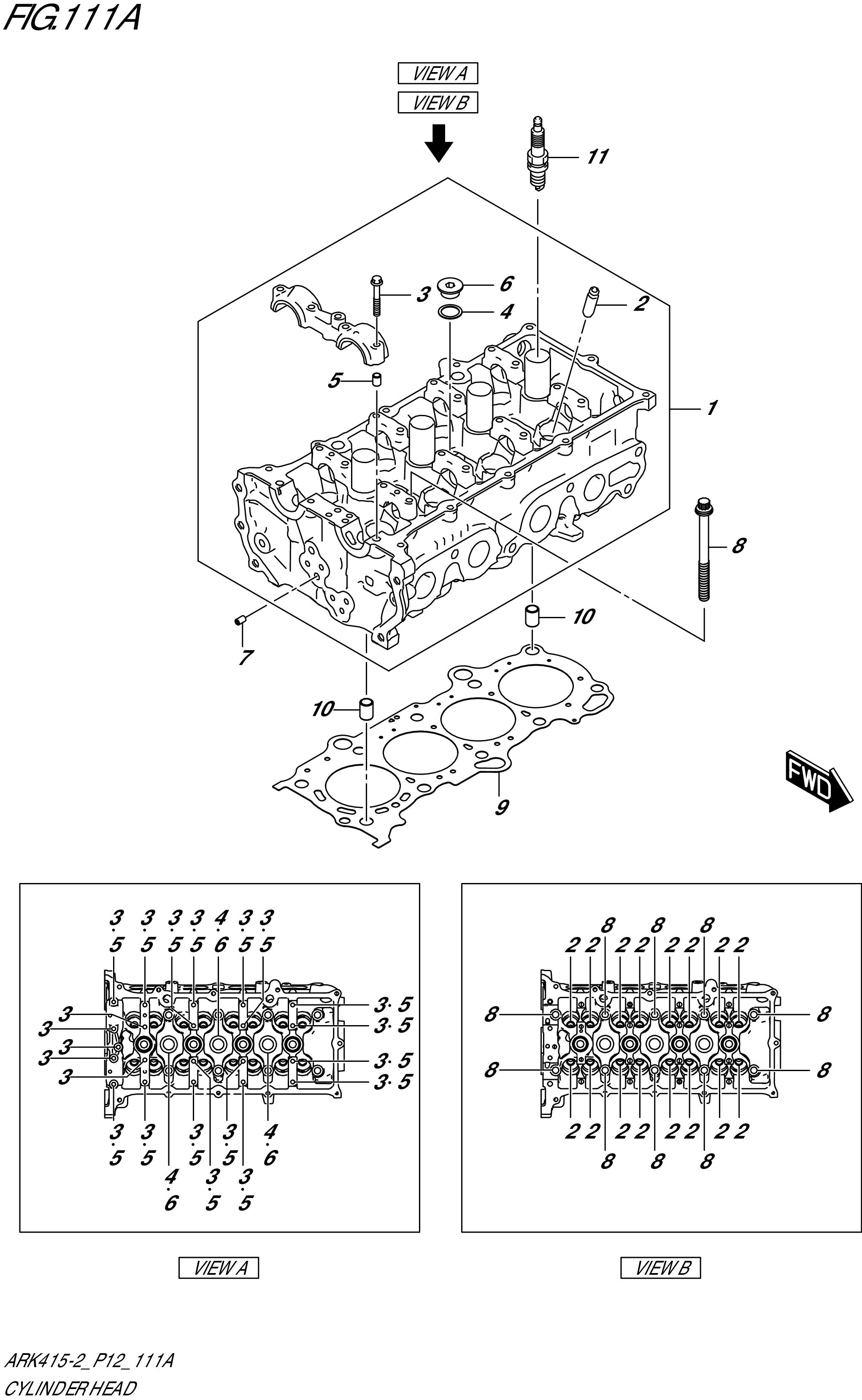 FIG. 111A- CYLINDER HEAD