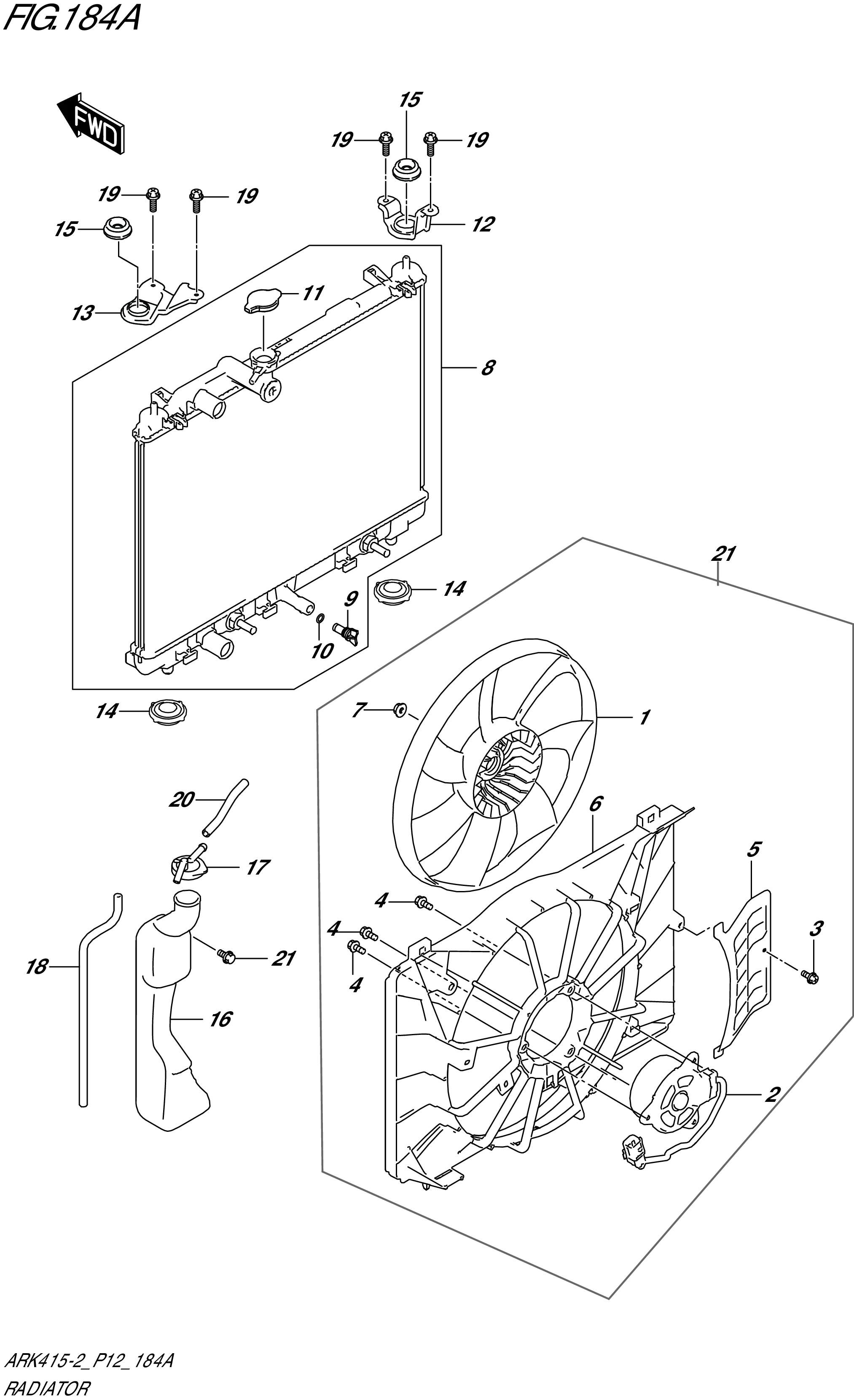 FIG. 184A- RADIATOR (5MT)