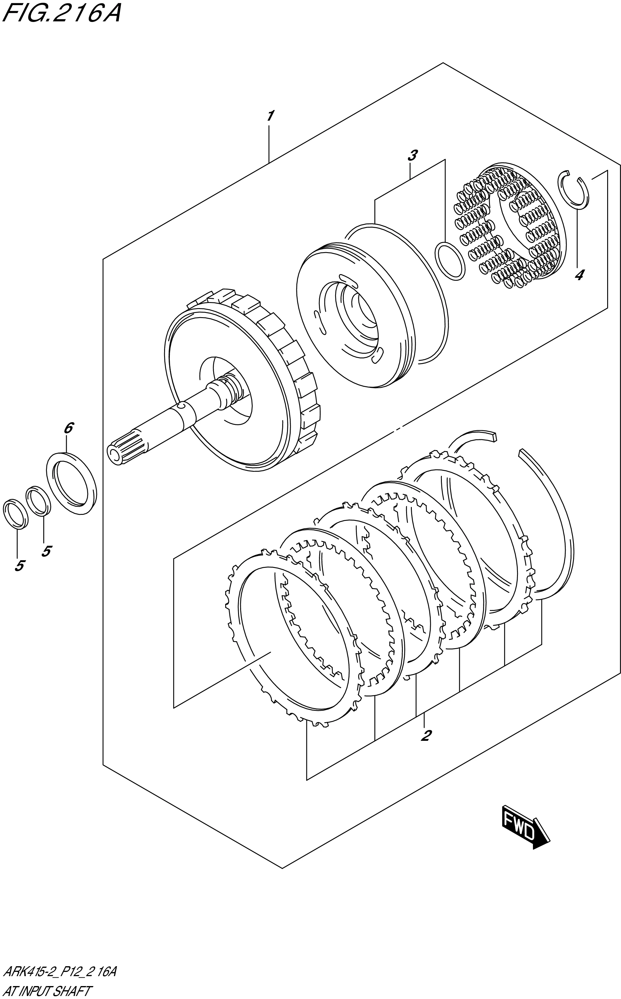 FIG. 216A- AT INPUT SHAFT (4AT)