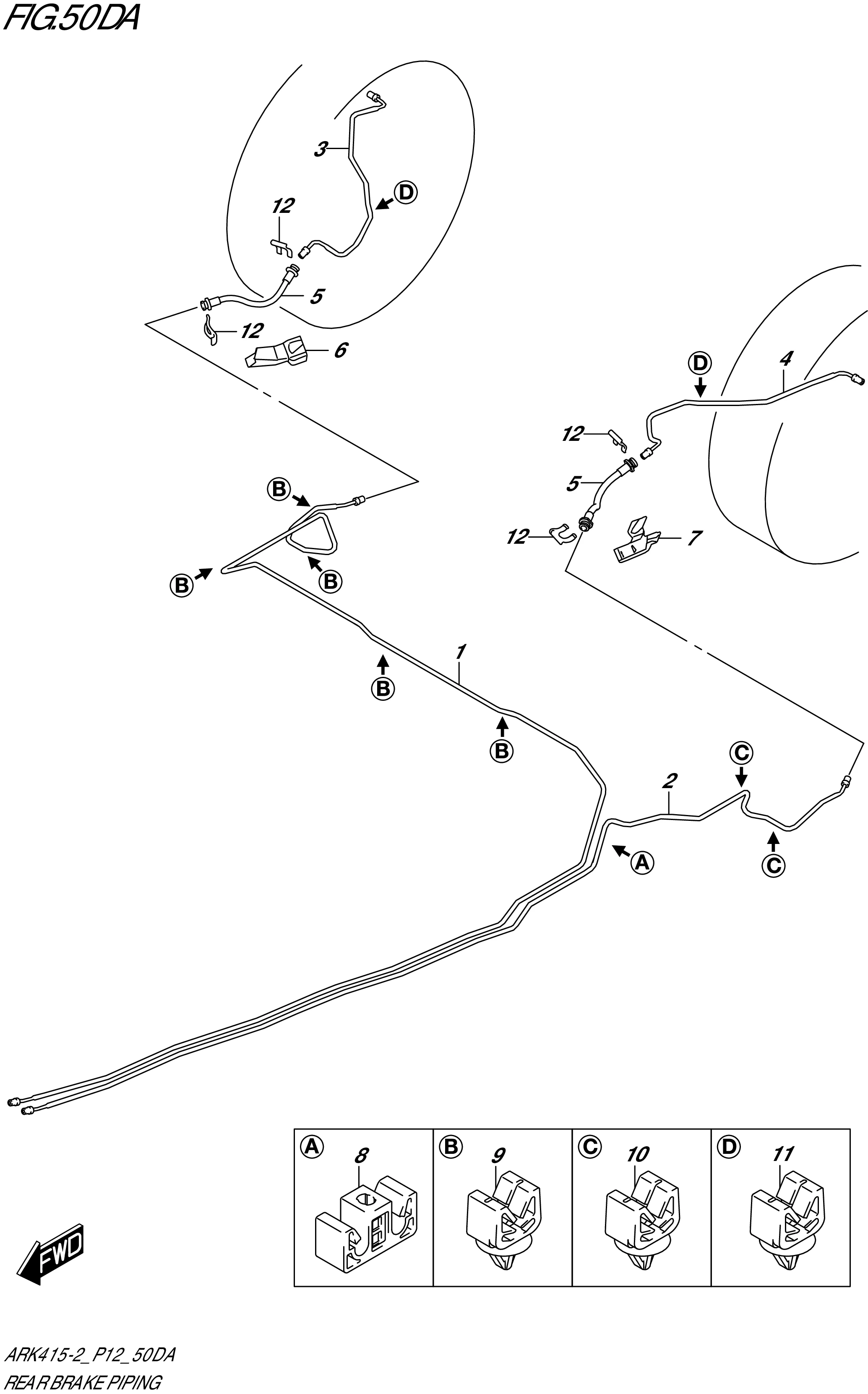 FIG- 50DA- REAR BRAKE PIPING