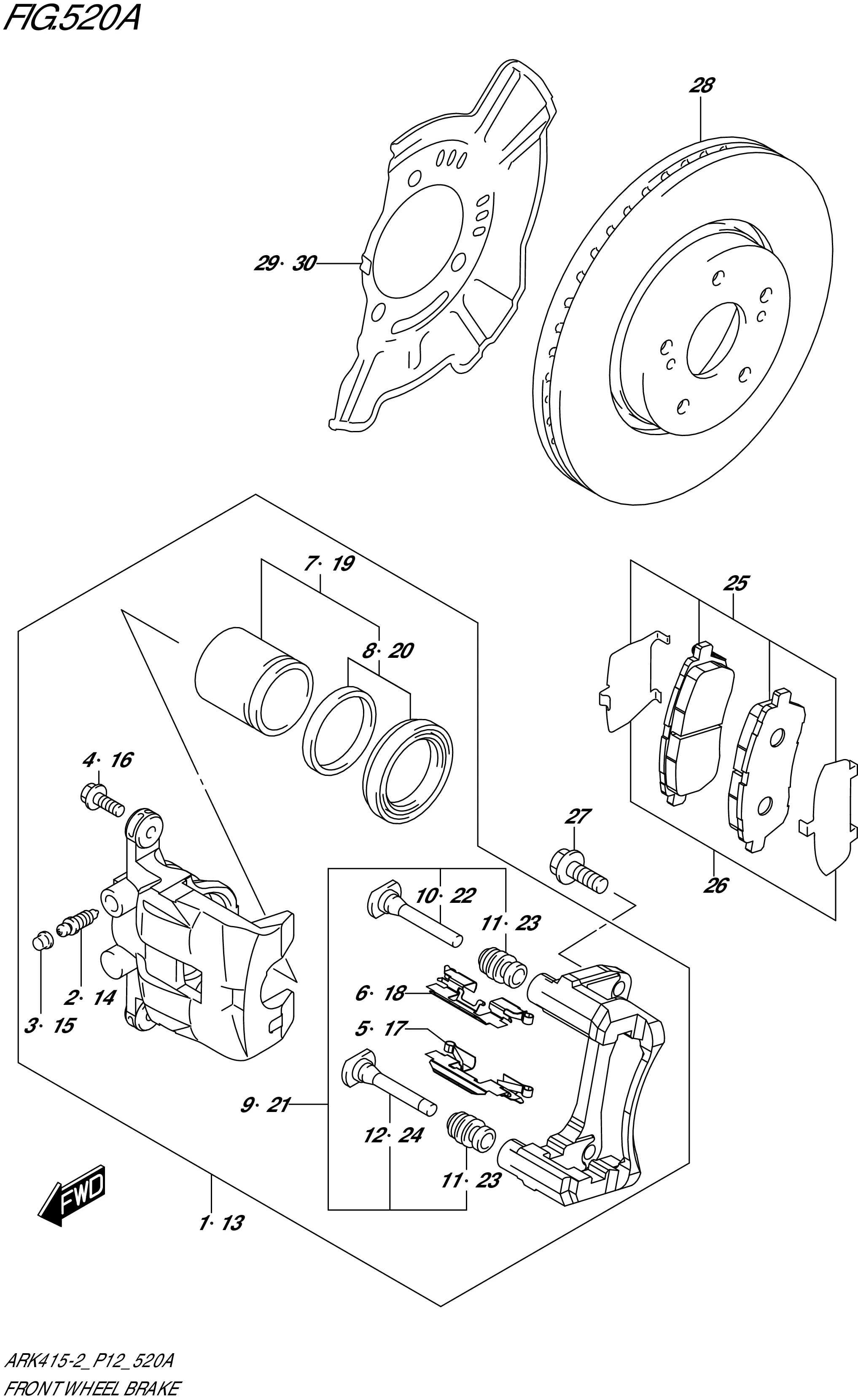 FIG. 520A - FRONT WHEEL BRAKE
