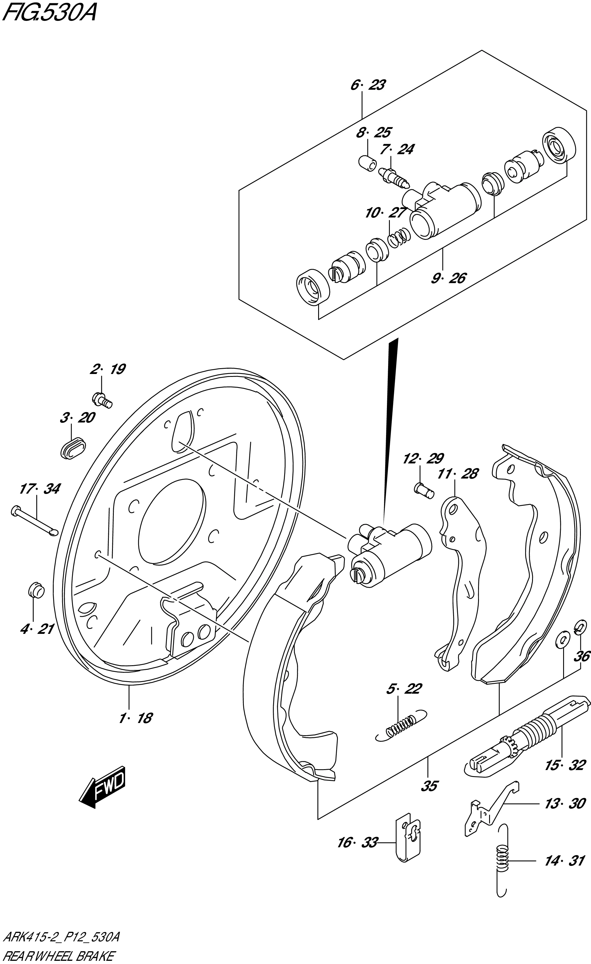 FIG. 530A - REAR WHEEL BRAKE