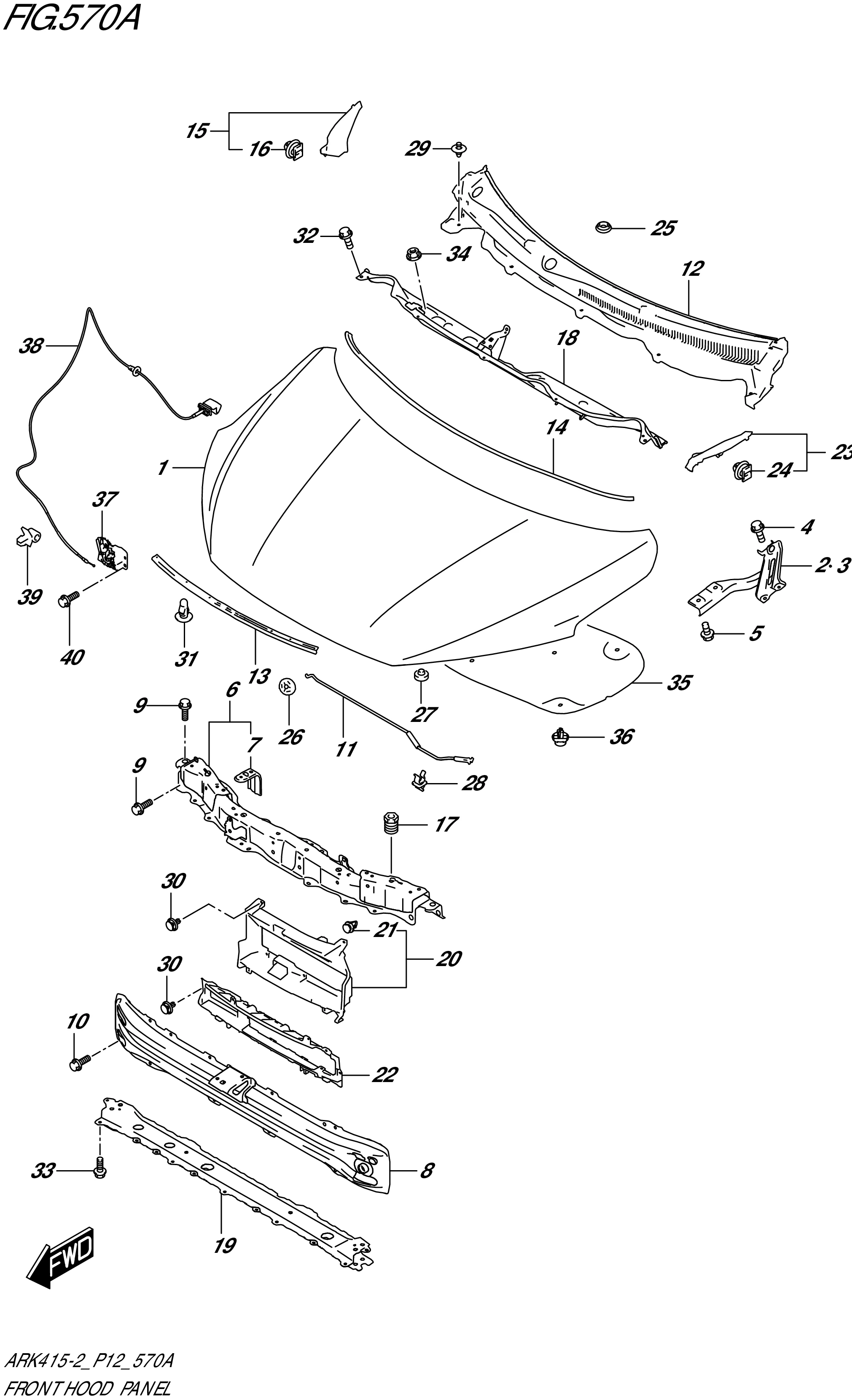 FIG. 570A - FRONT HOOD PANEL