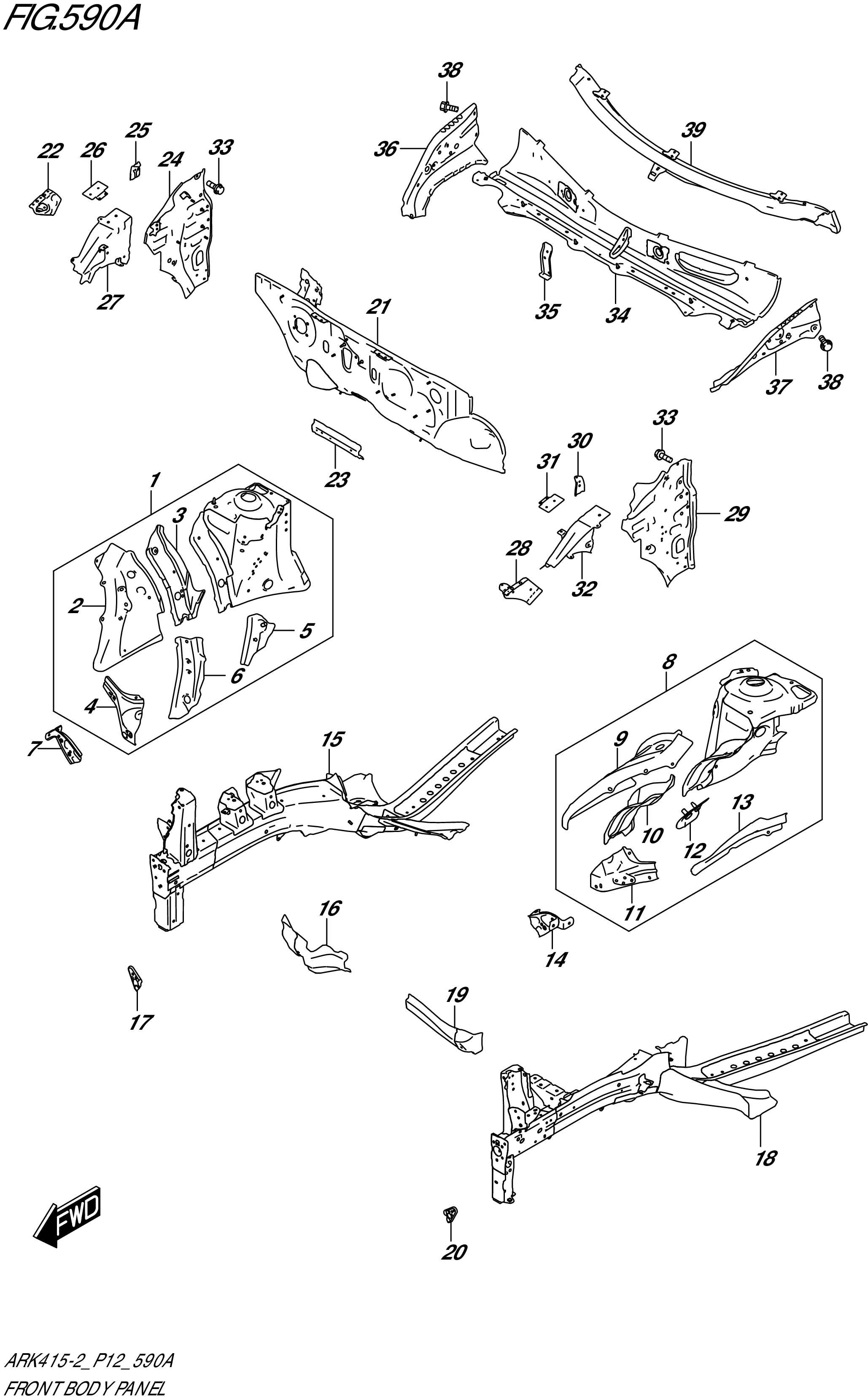 FIG. 590A - FRONT BODY PANEL