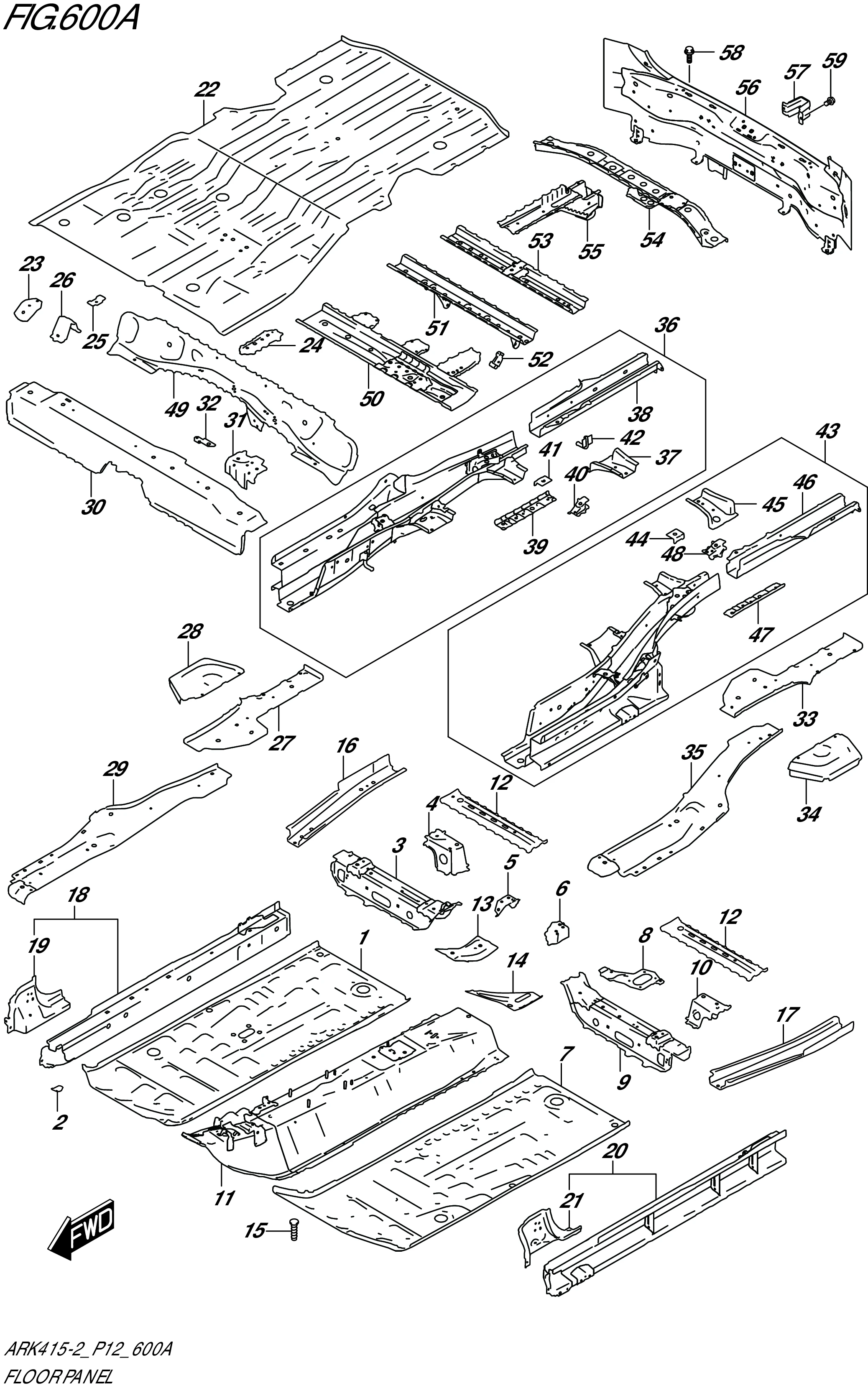 FIG. 600A - FLOOR PANEL
