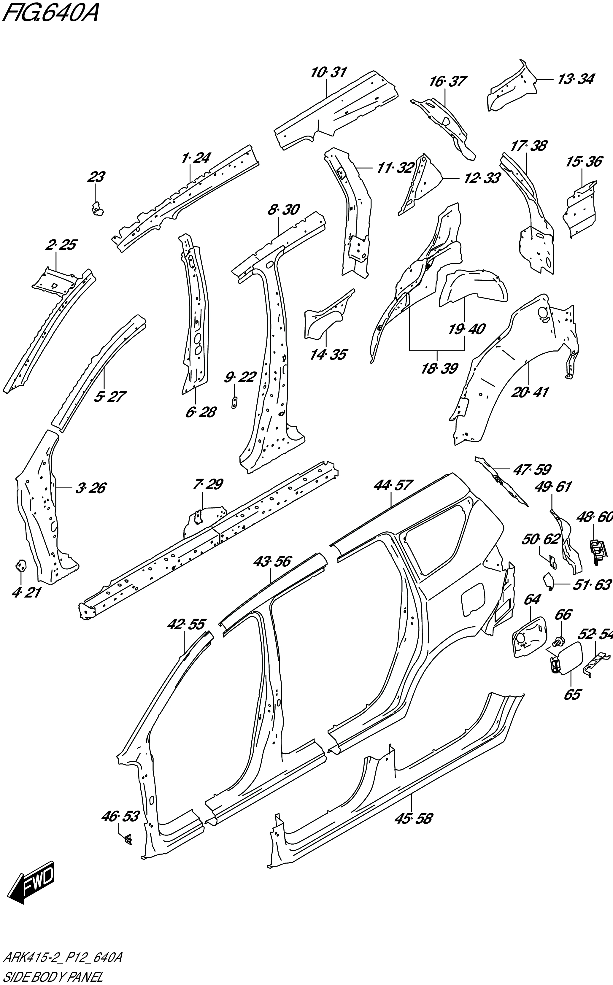 FIG. 640A - SIDE BODY PANEL