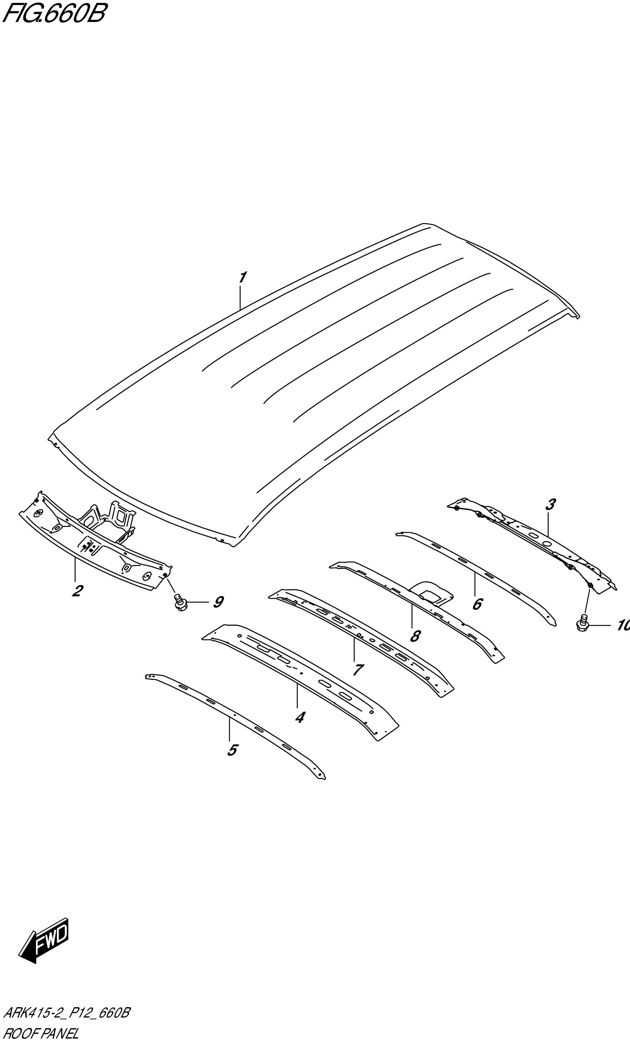 FIG. 660B - ROOF PANEL (GL,GX)