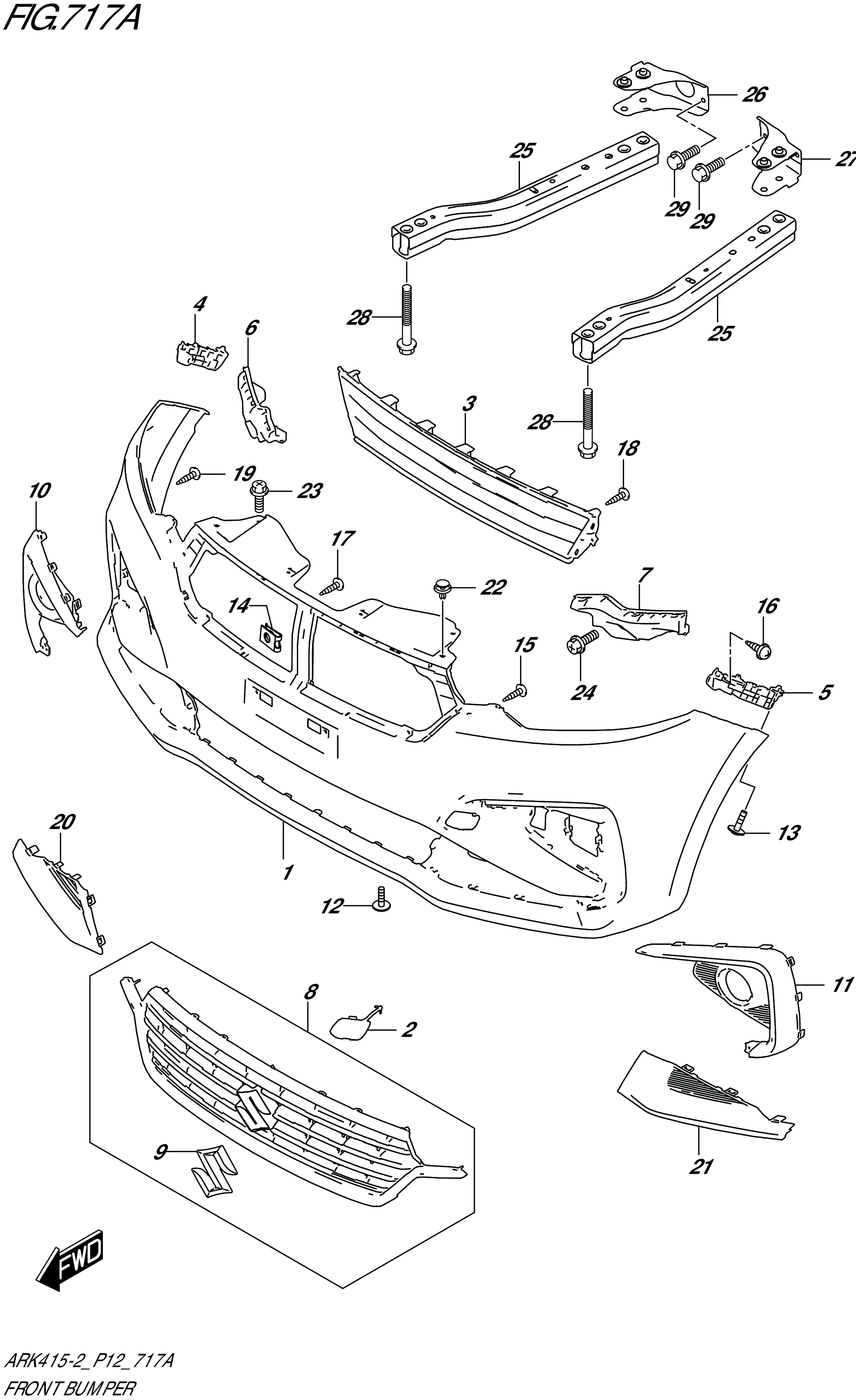FIG. 717A - FRONT BUMPER