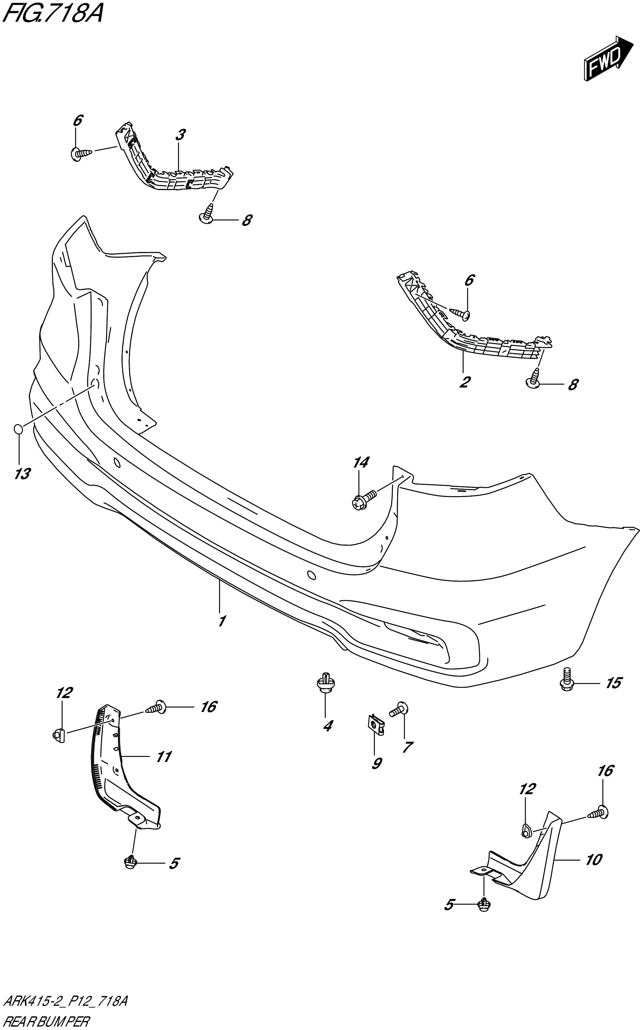 FIG. 718A - REAR BUMPER