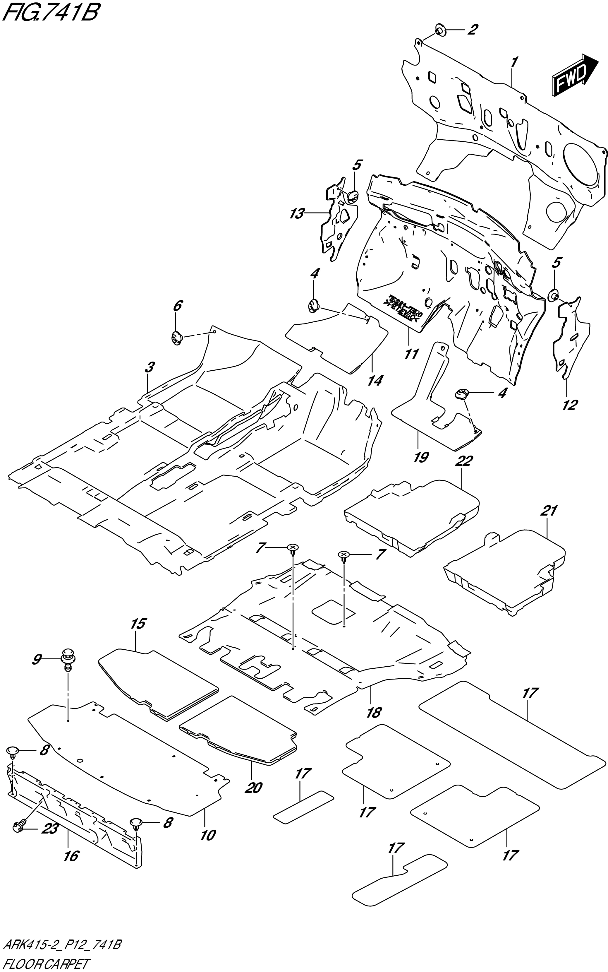 FIG. 741B - FLOOR CARPET (GL)
