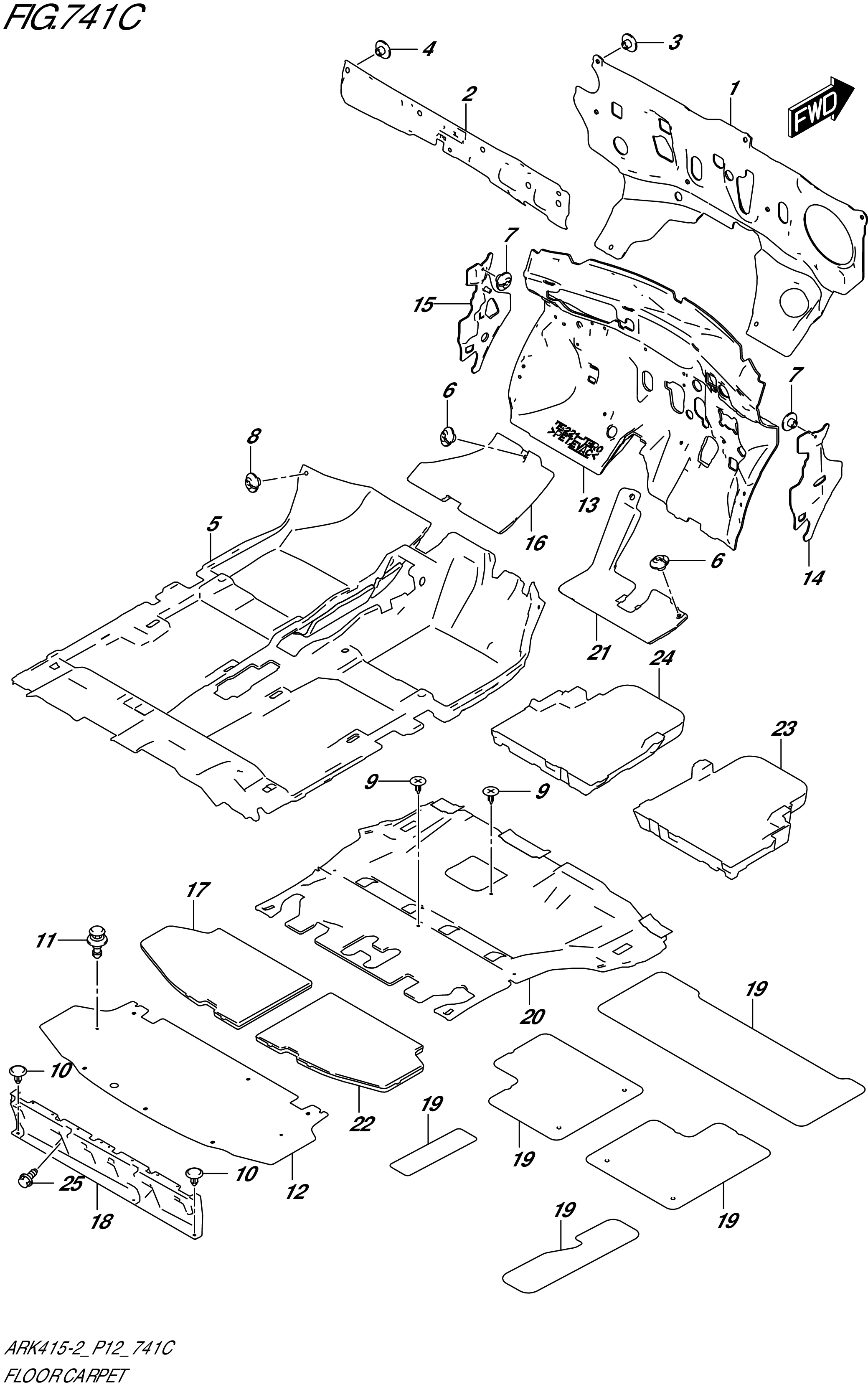 FIG. 741C - FLOOR CARPET (GX)