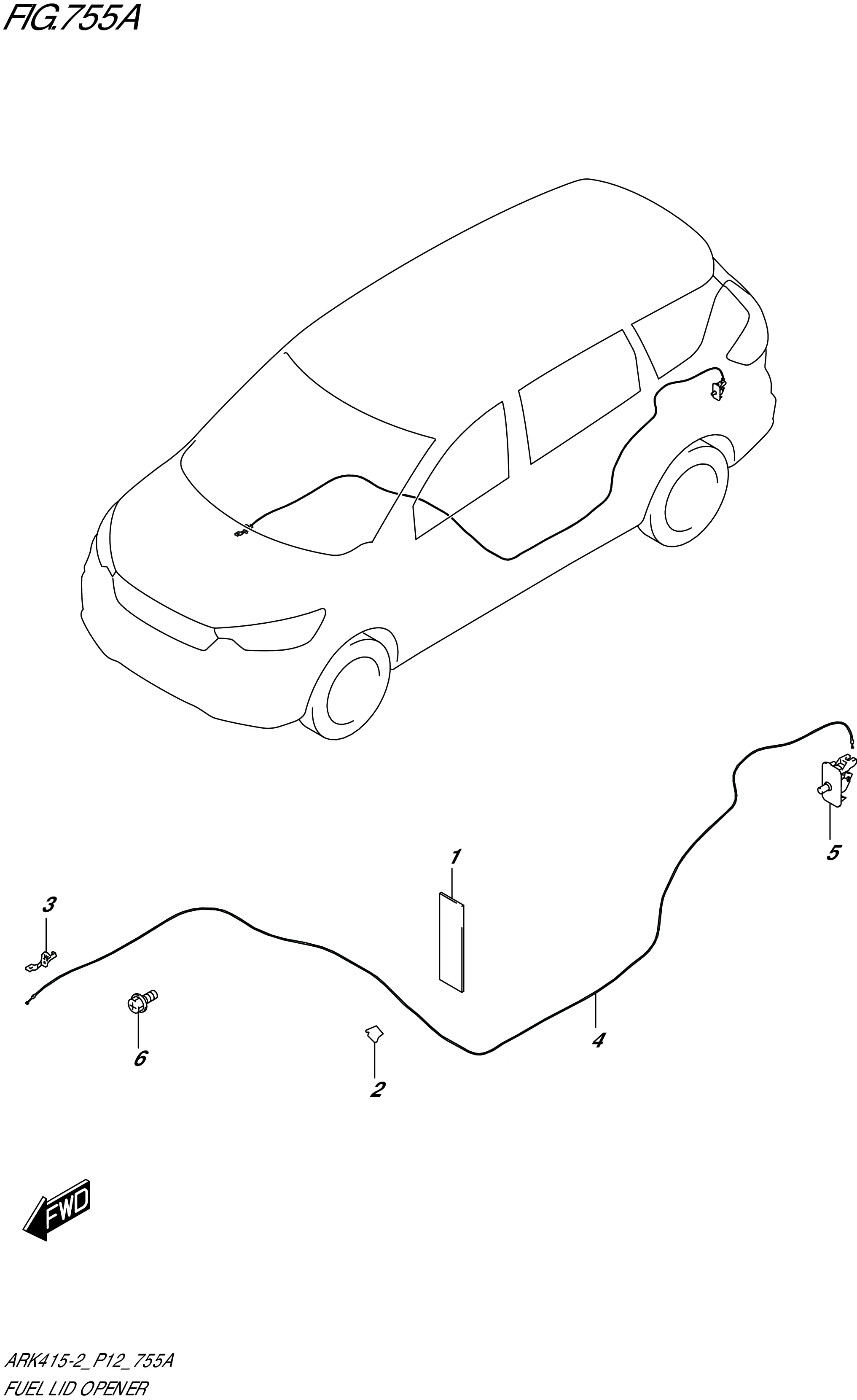 FIG. 755A - FUEL LID OPENER