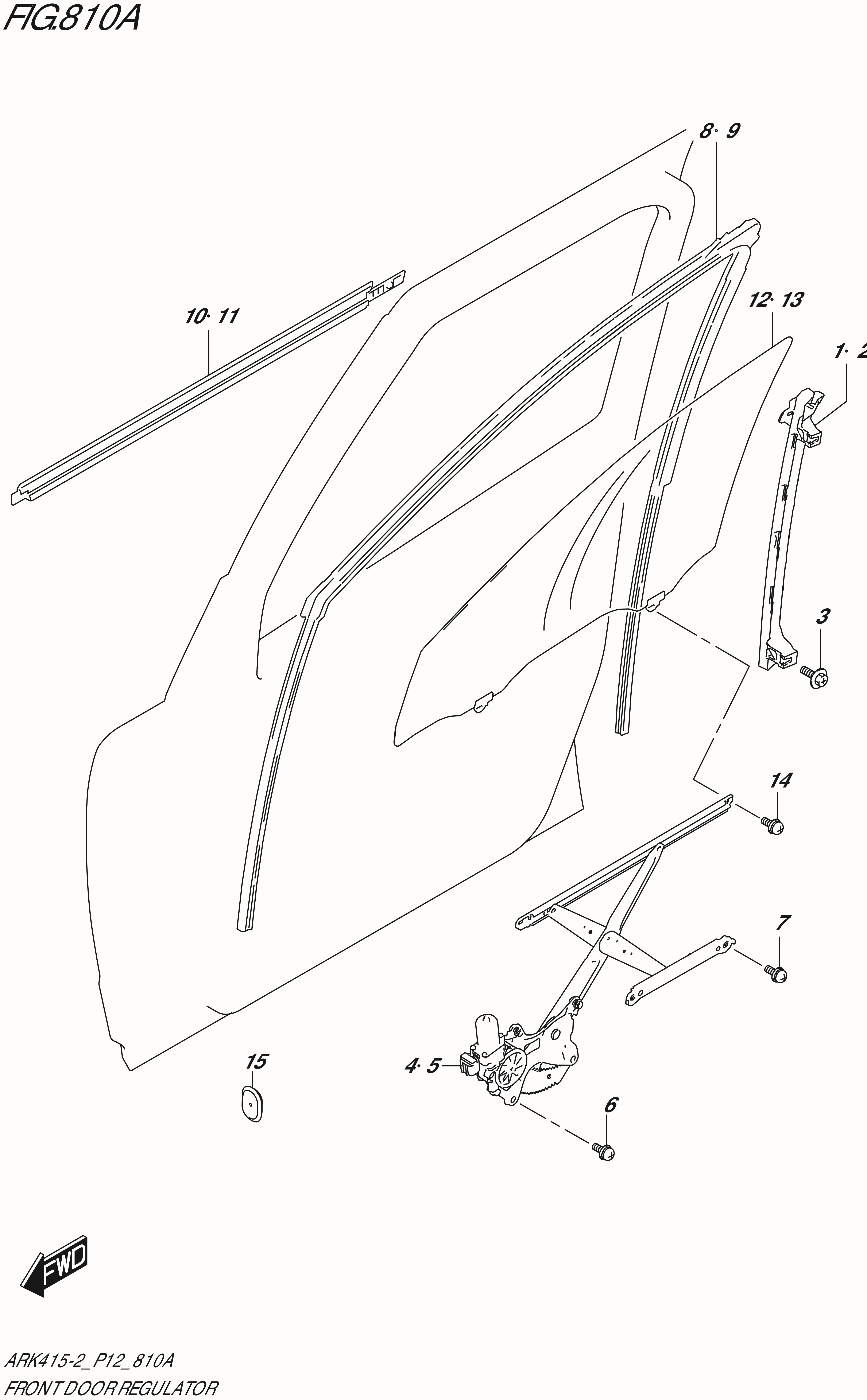 FIG. 810A - FRONT DOOR REGULATOR