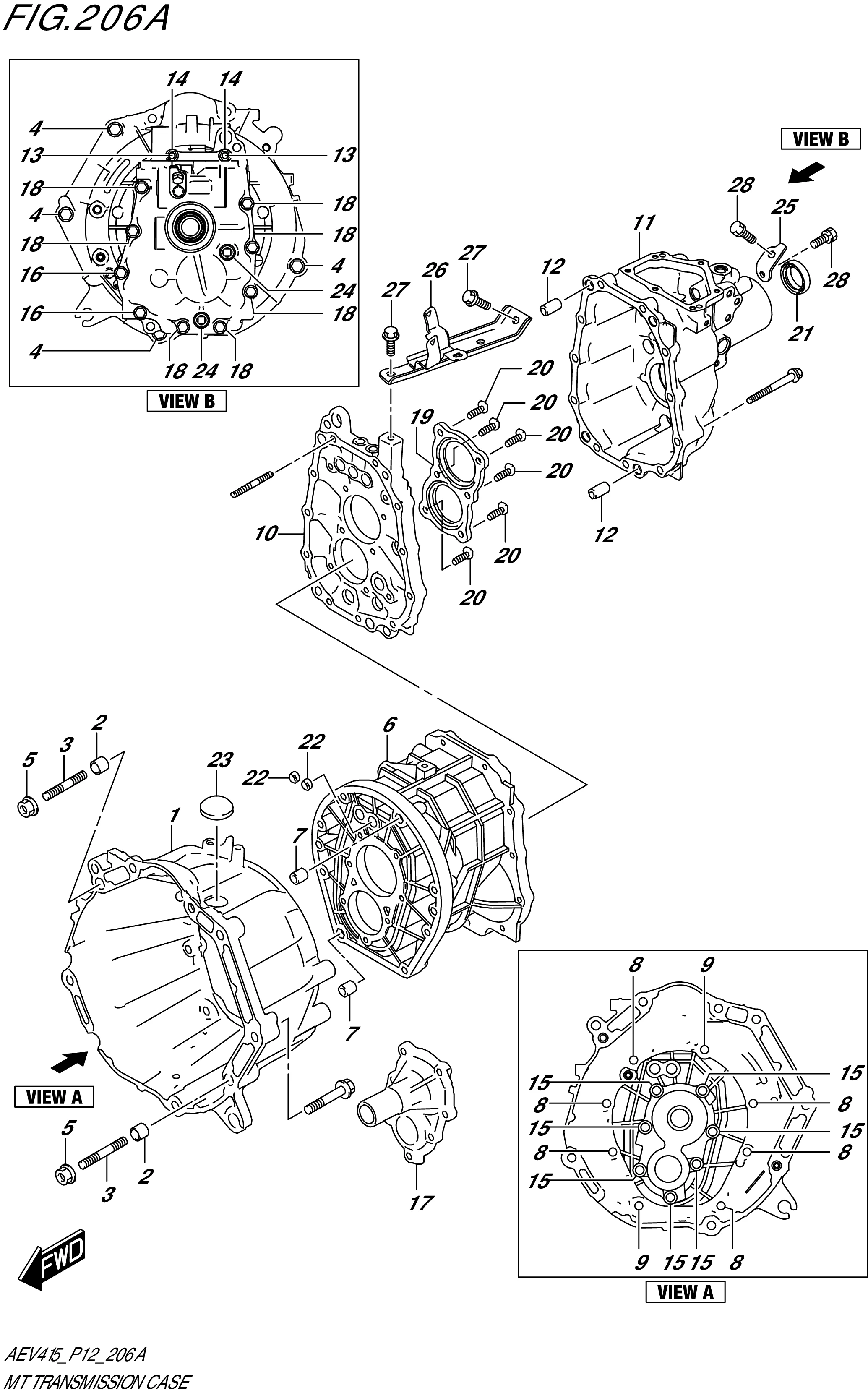 FIG. 206A- MT TRANSMISSION CASE