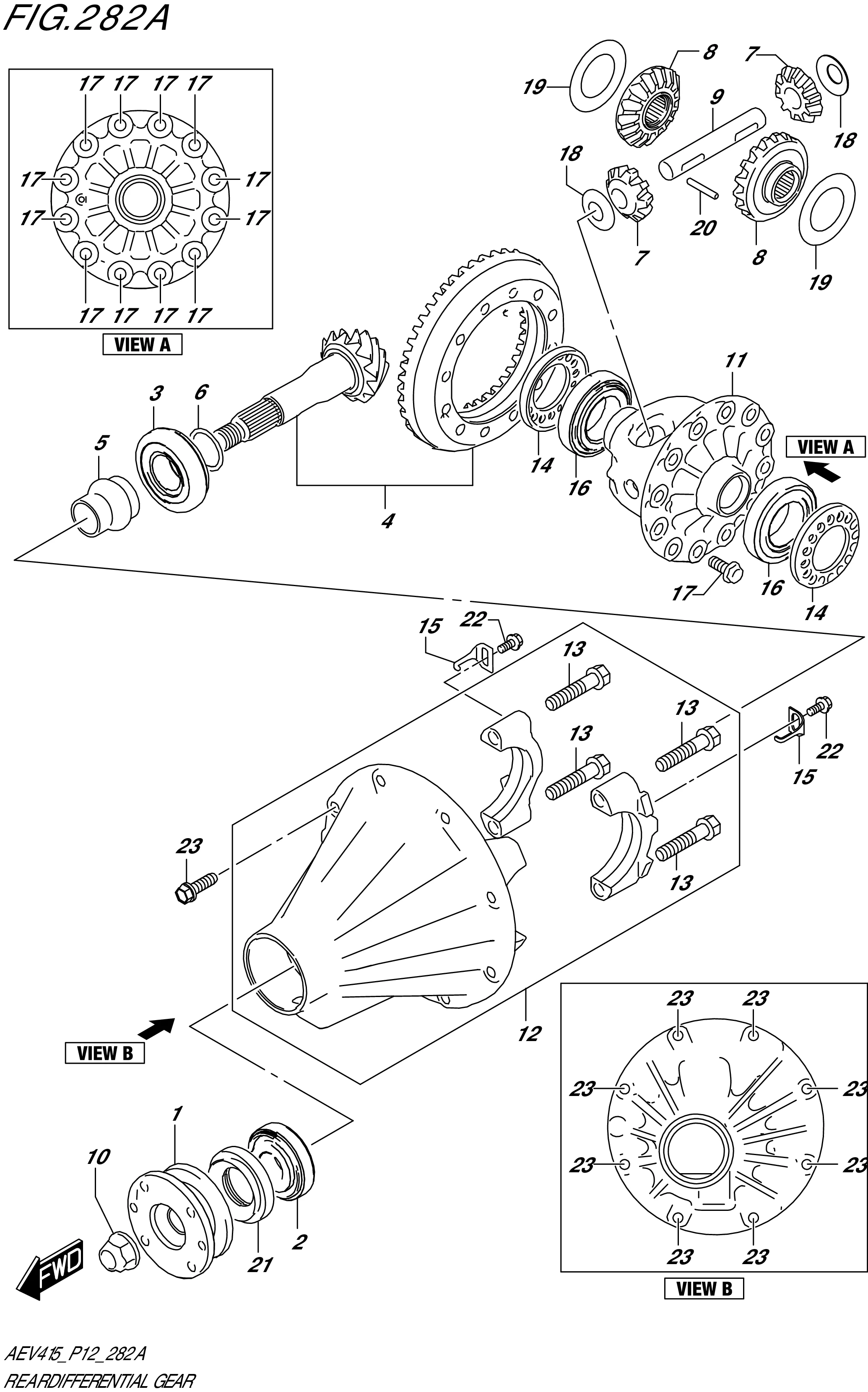 FIG. 282A- REAR DIFFERENTIAL GEAR