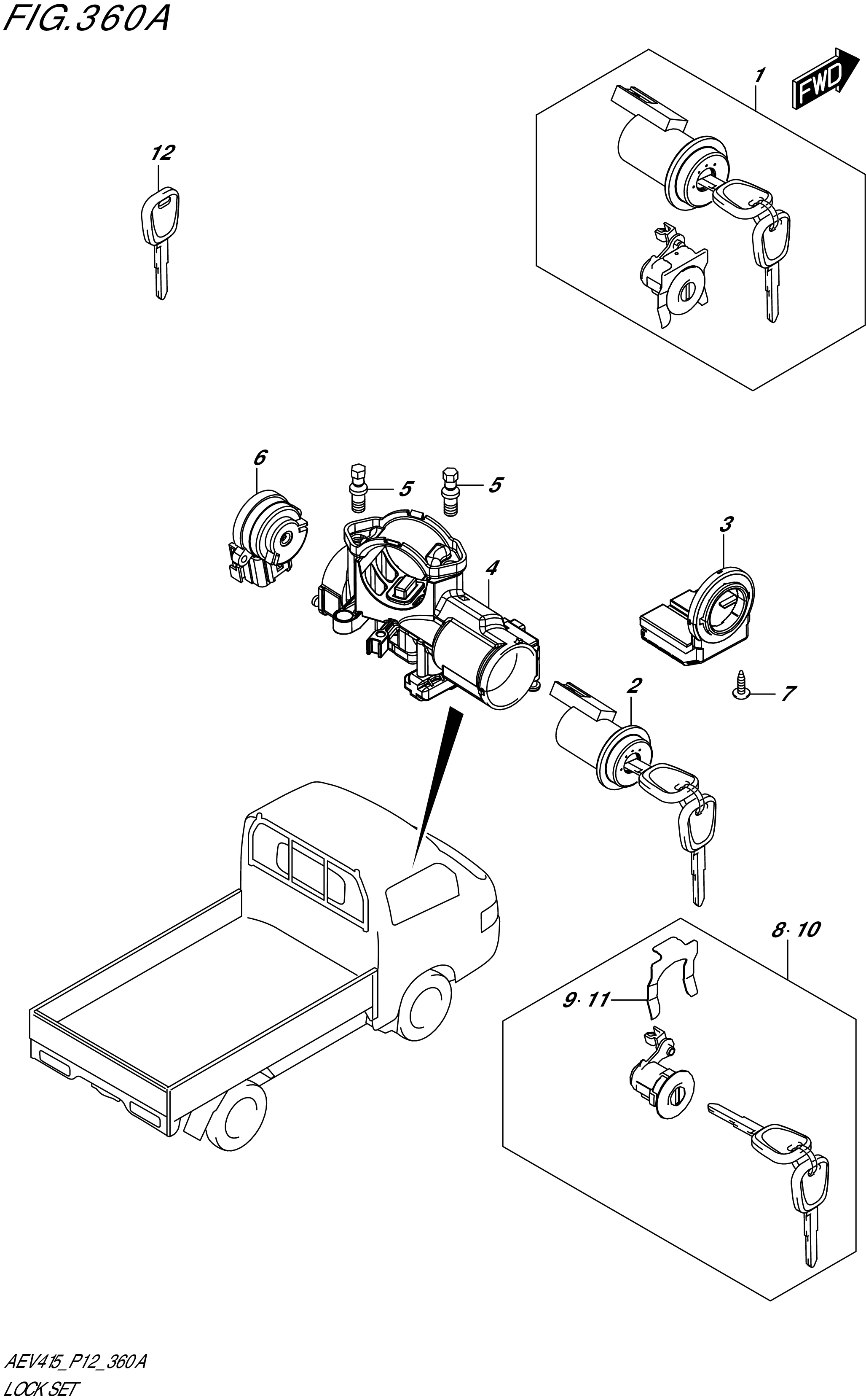 FIG. 360A- LOCK SET