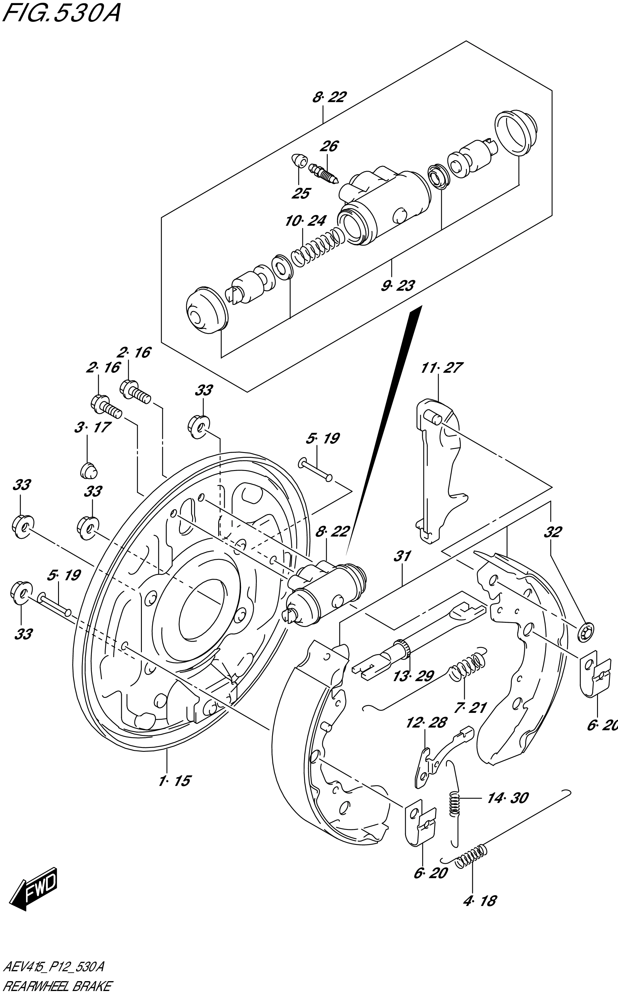 FIG. 530A - REAR WHEEL BRAKE