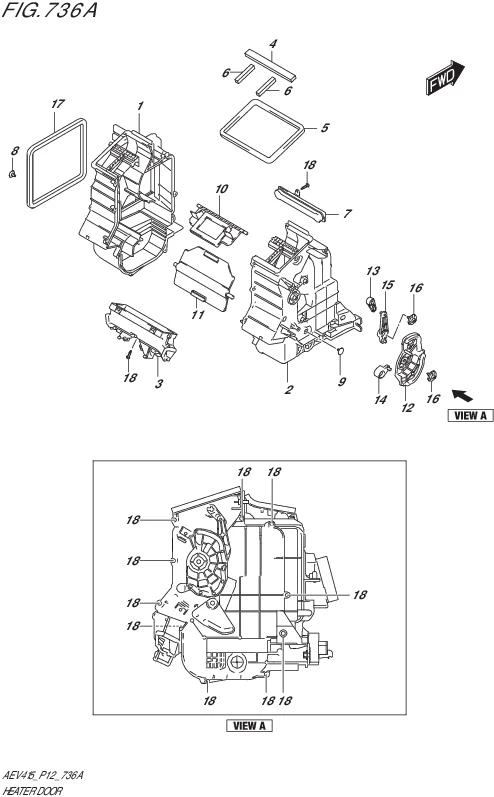 FIG. 736A - HEATER DOOR (W_MN_AC)