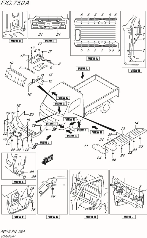 FIG. 750A - COVER/CAP