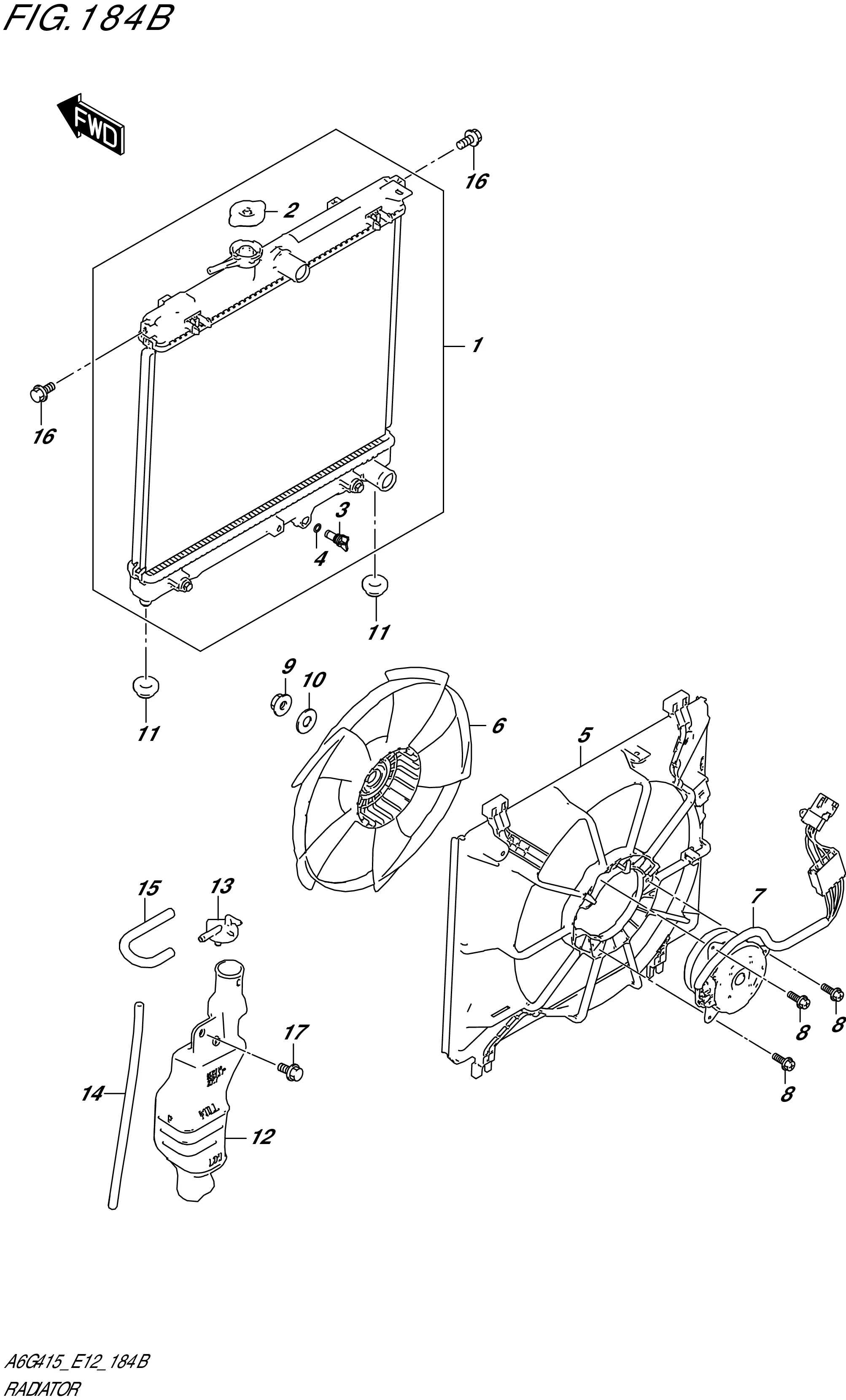 FIG. 184B - RADIATOR (4AT)