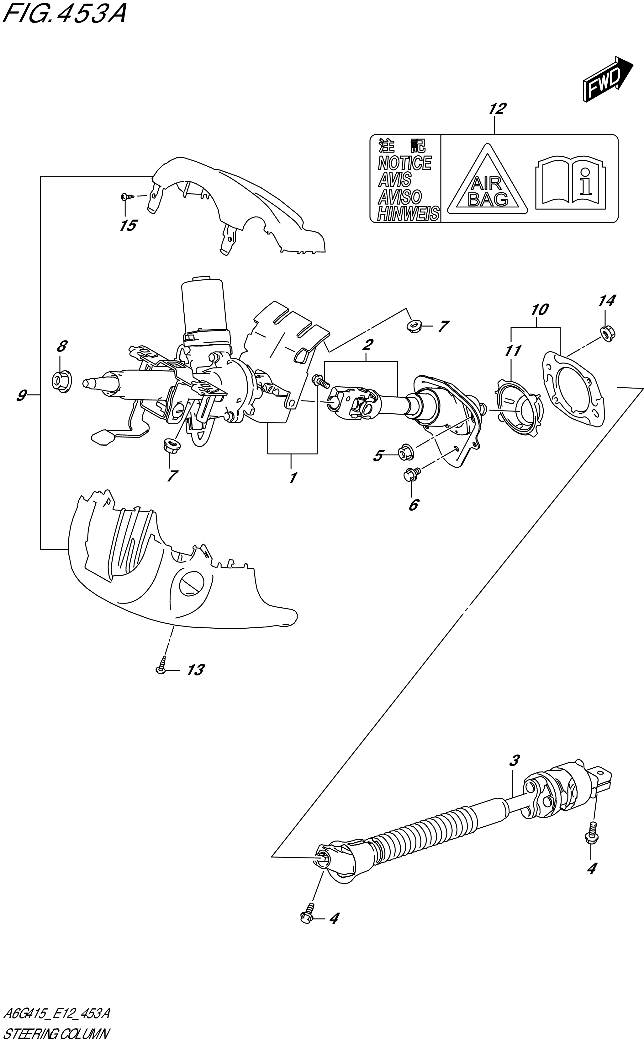 FIG. 453A- STEERING COLUMN