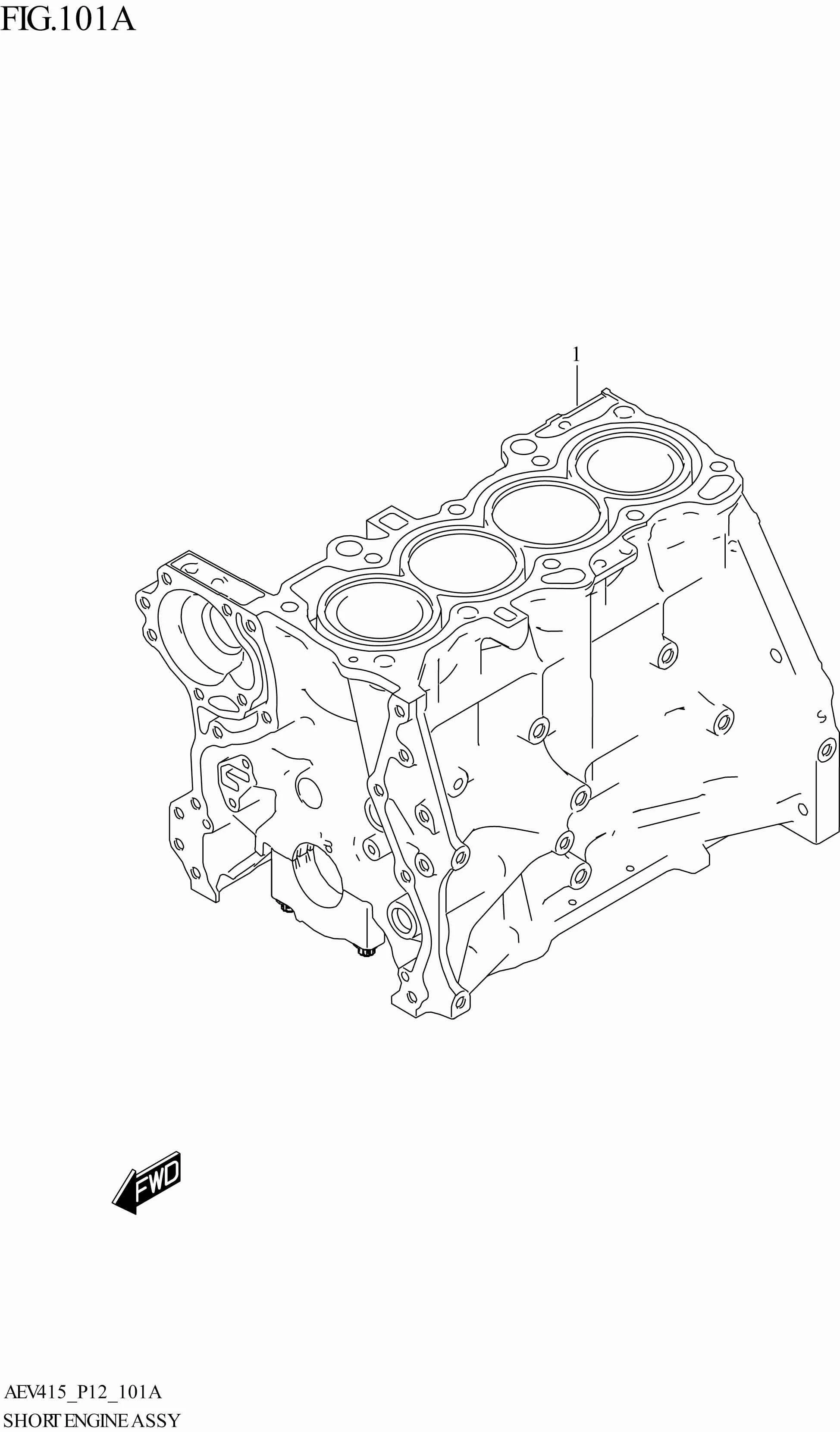FIG. 101A SHORT ENGINE ASSY