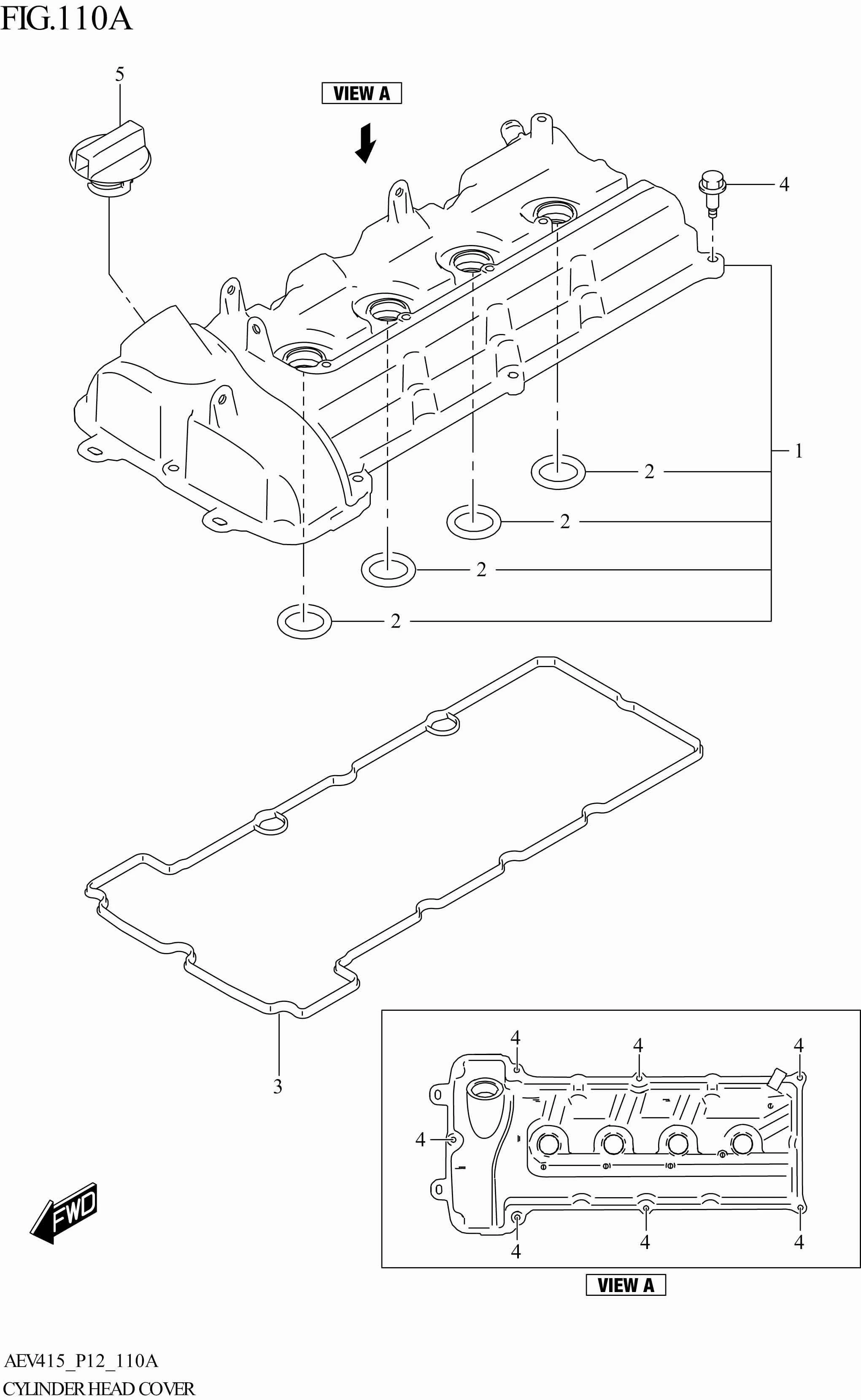 FIG. 110A CYLINDER HEAD COVER