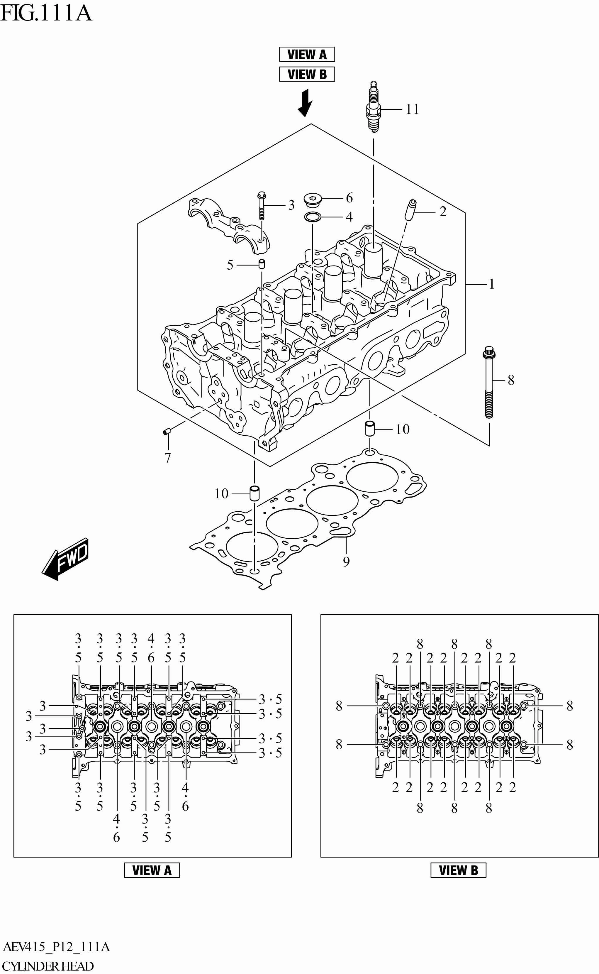 FIG. 111A CYLINDER HEAD