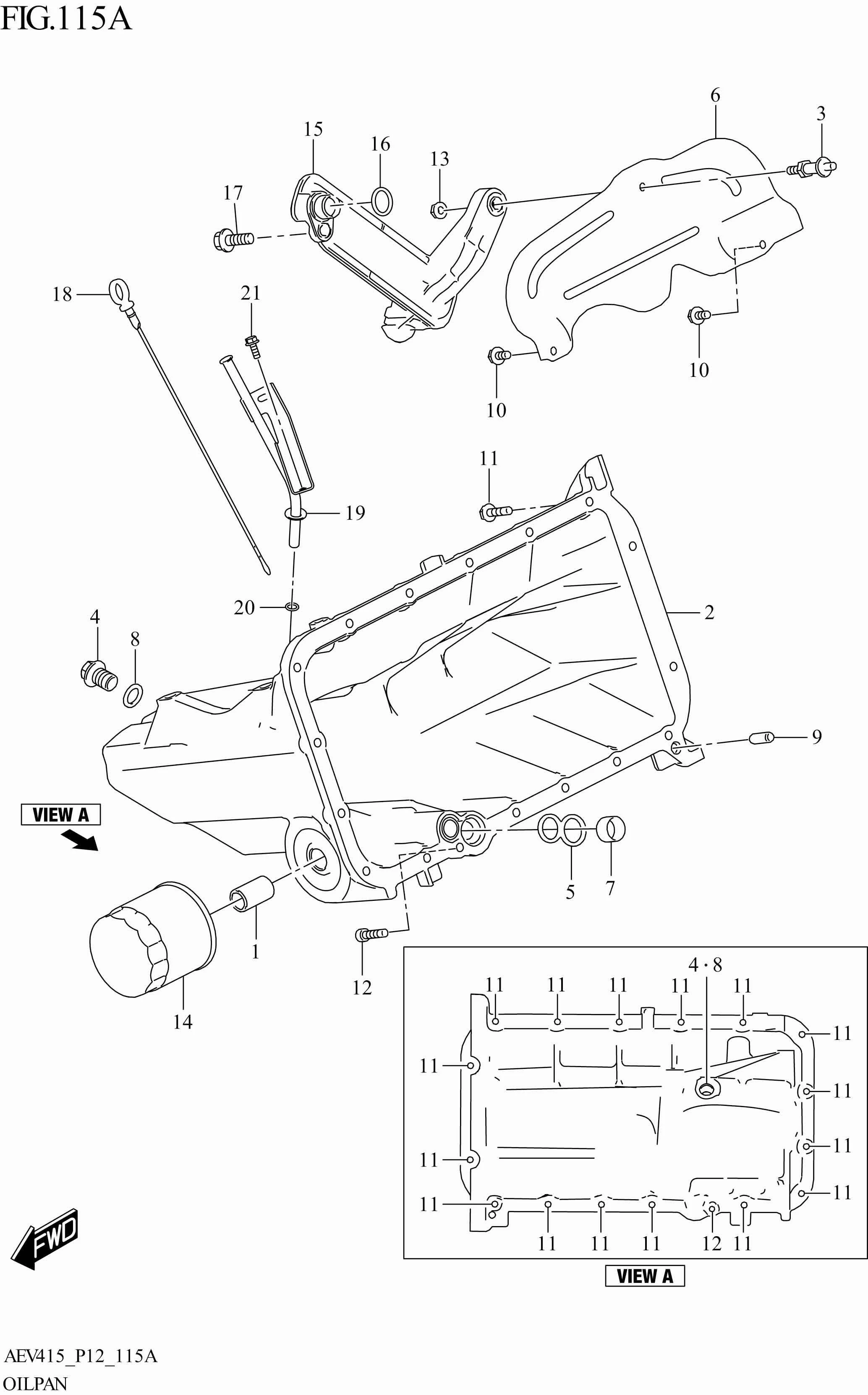 FIG. 115A OIL PAN