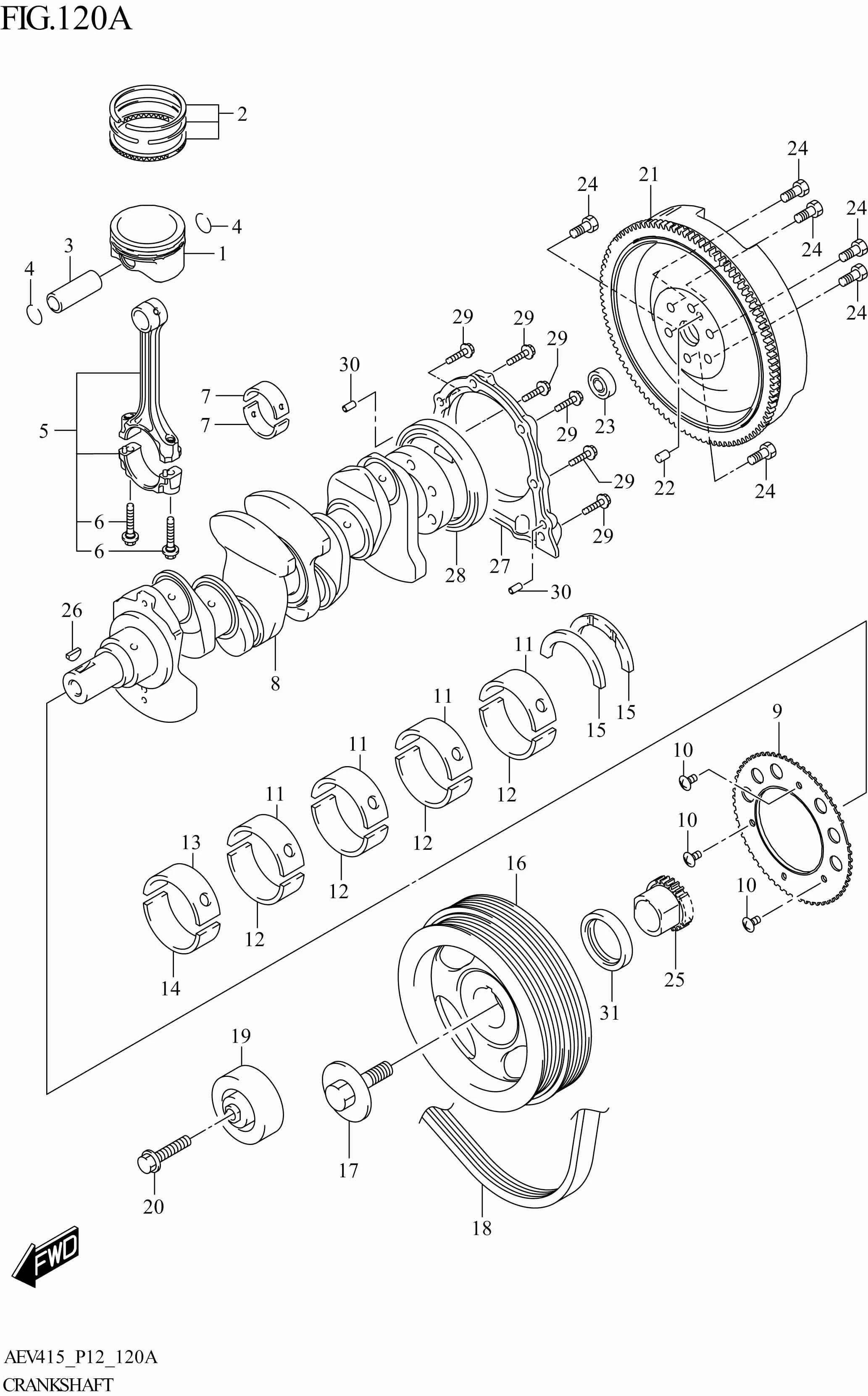 FIG. 120A CRANKSHAFT
