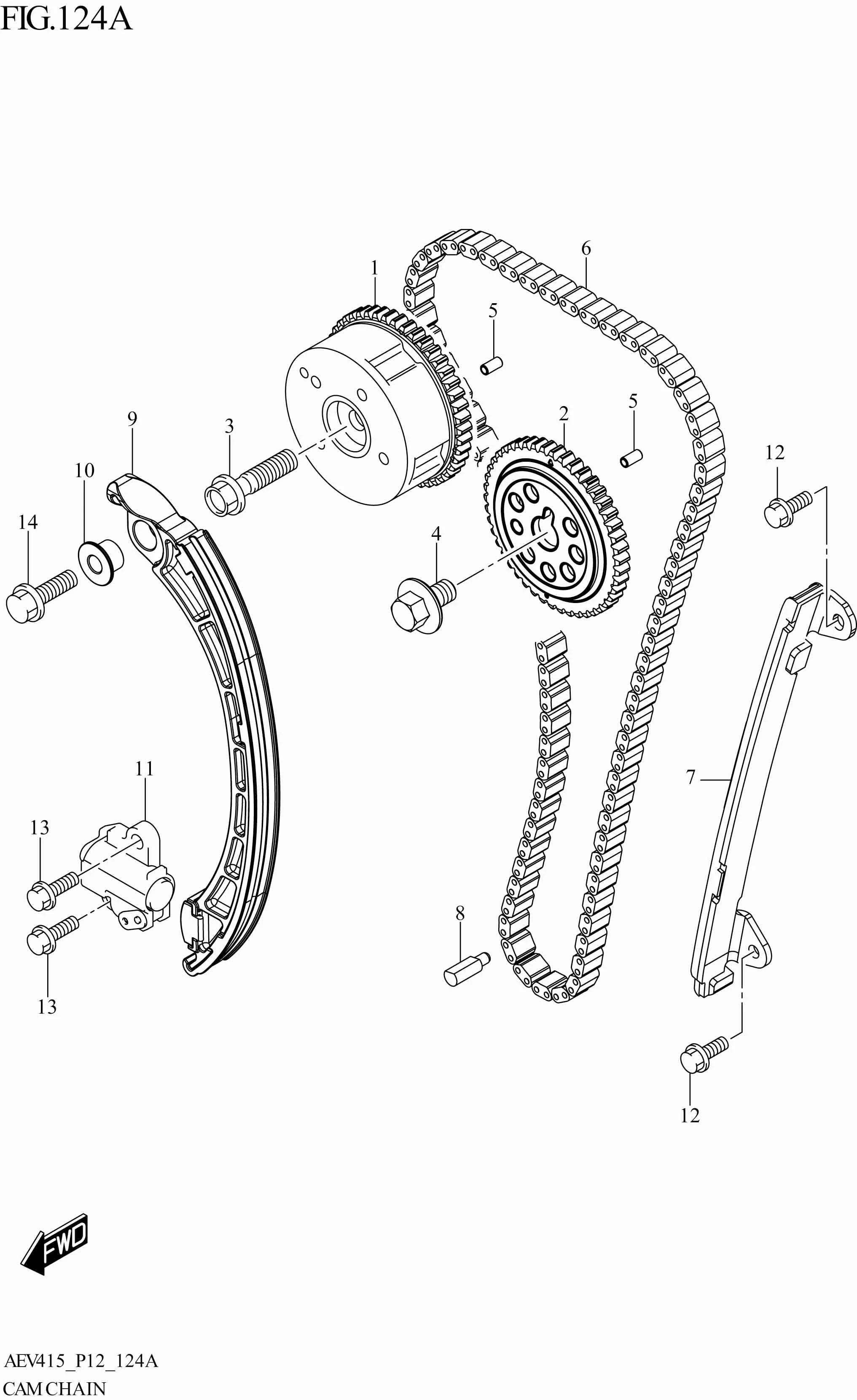 FIG. 124A CAM CHAIN