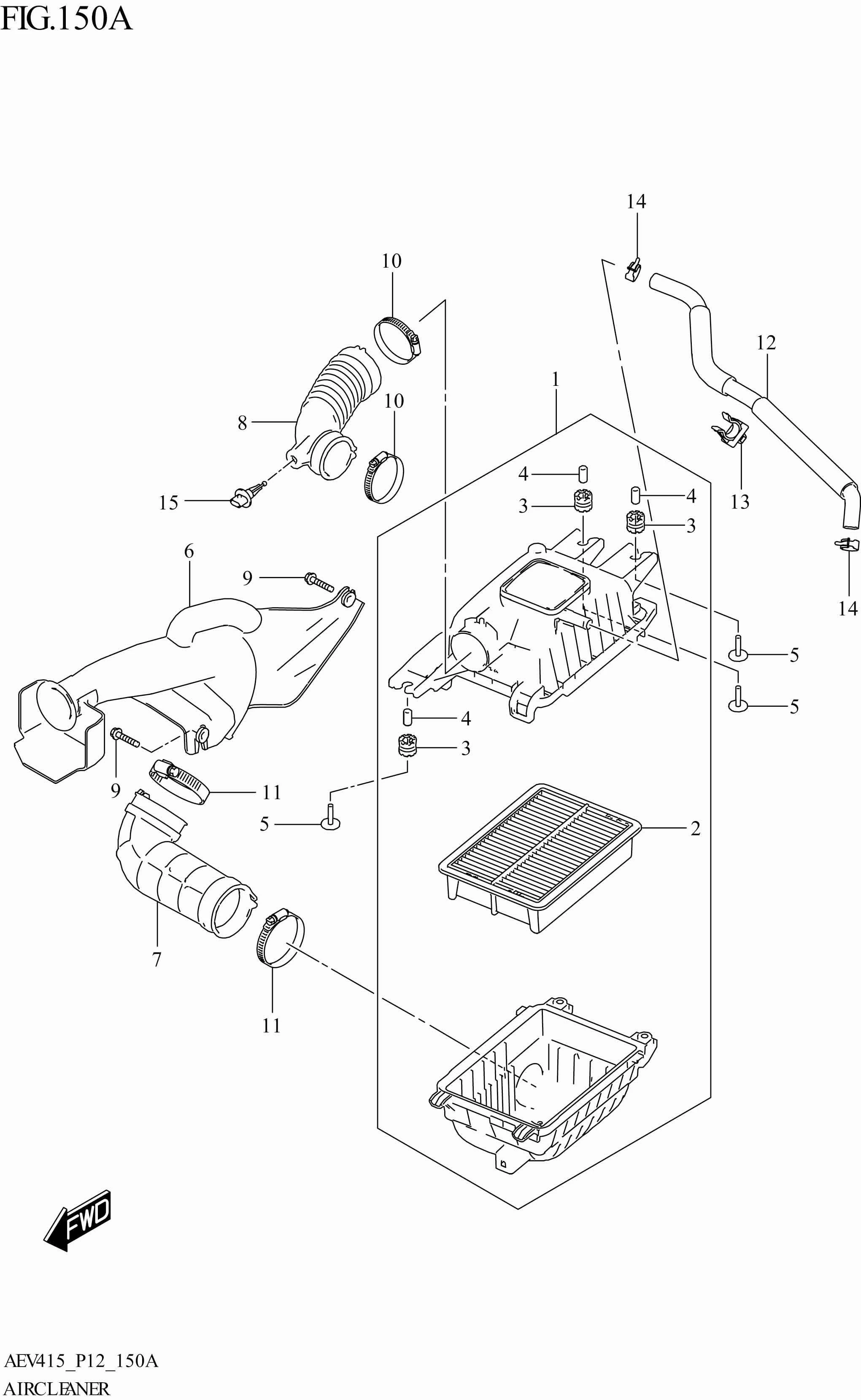 FIG. 150A AIR CLEANER