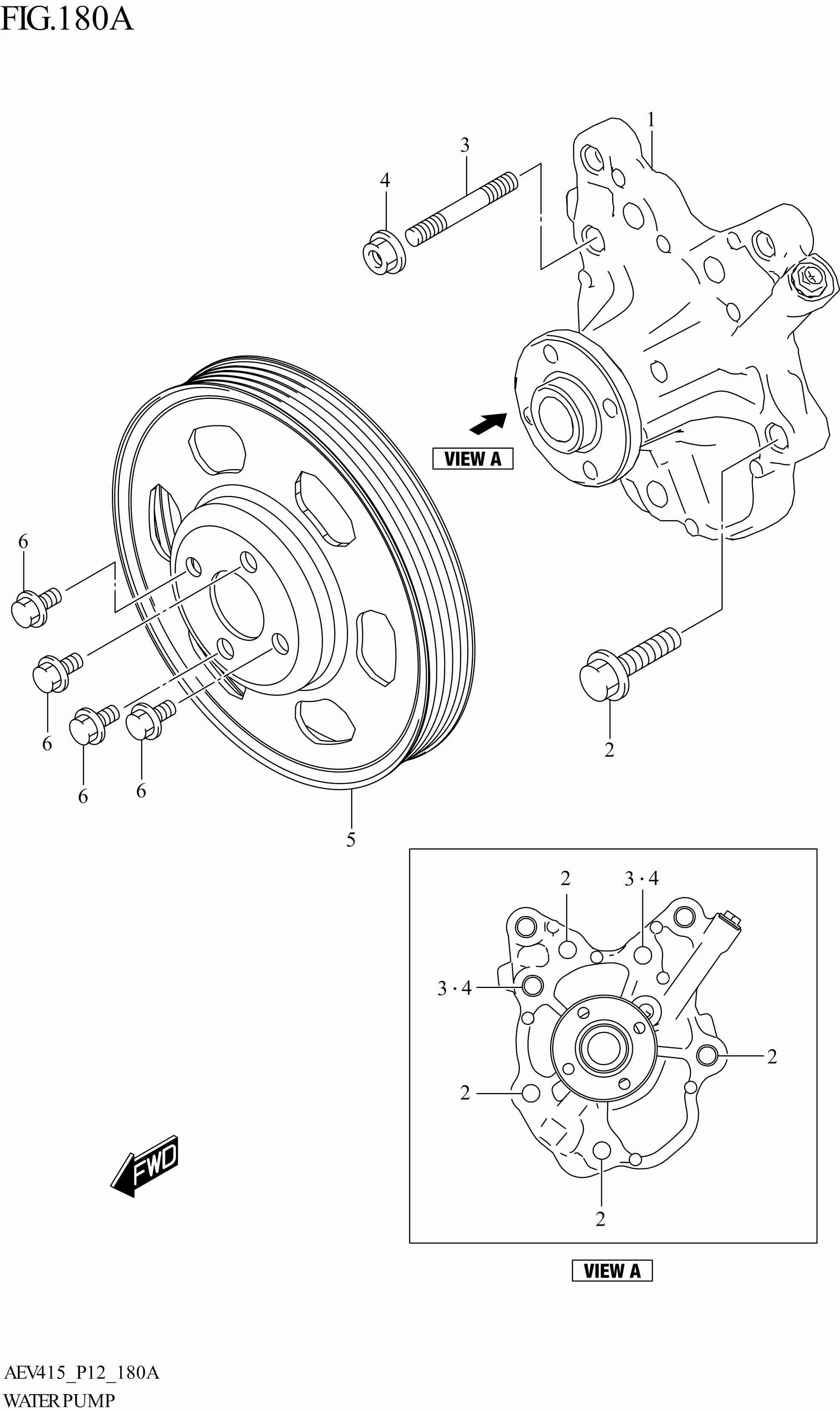 FIG. 180A WATER PUMP