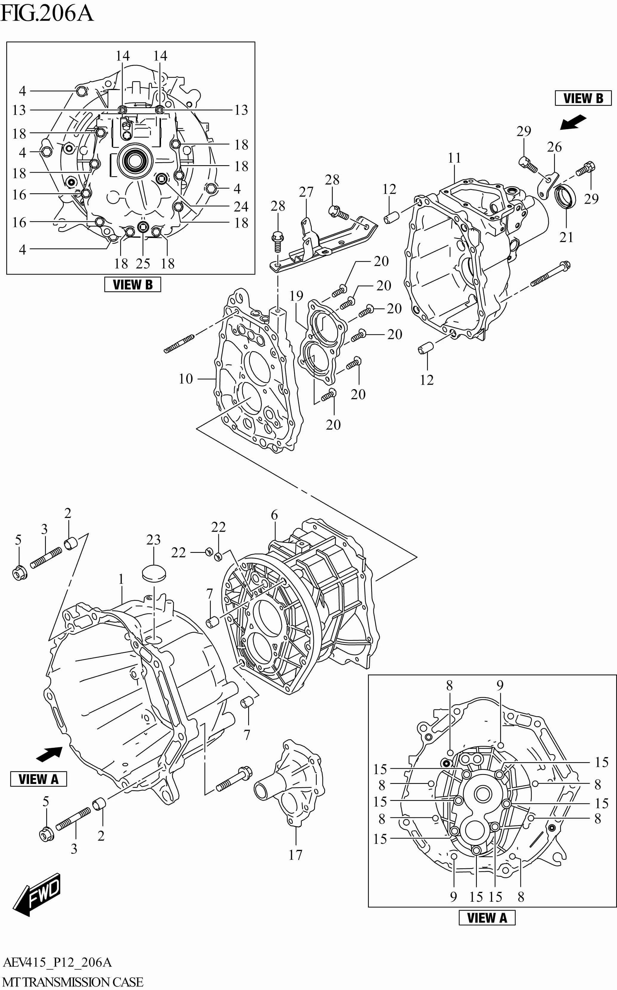 FIG. 206A- MT TRANSMISSION CASE