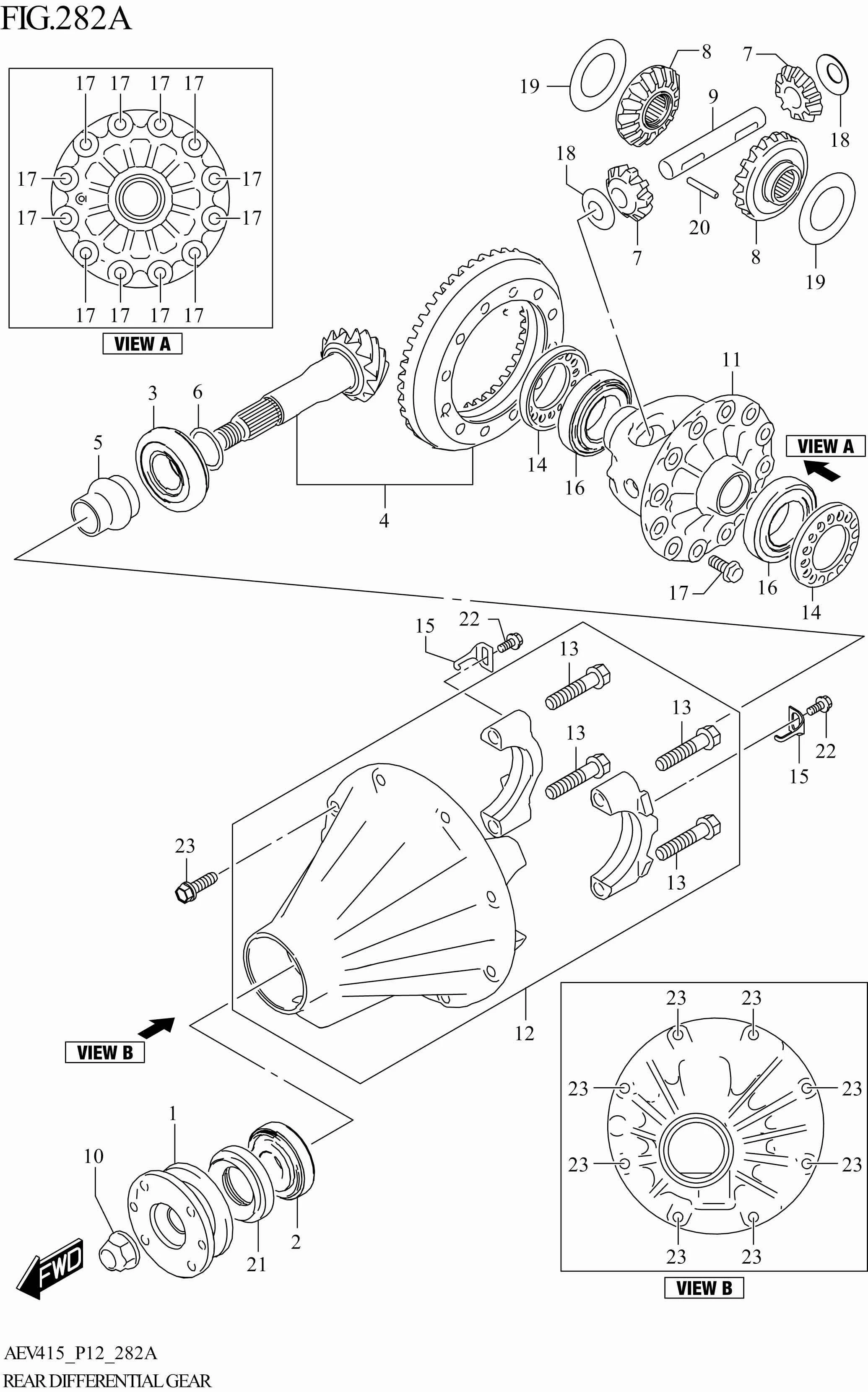 FIG. 282A- REAR DIFFERENTIAL GEAR