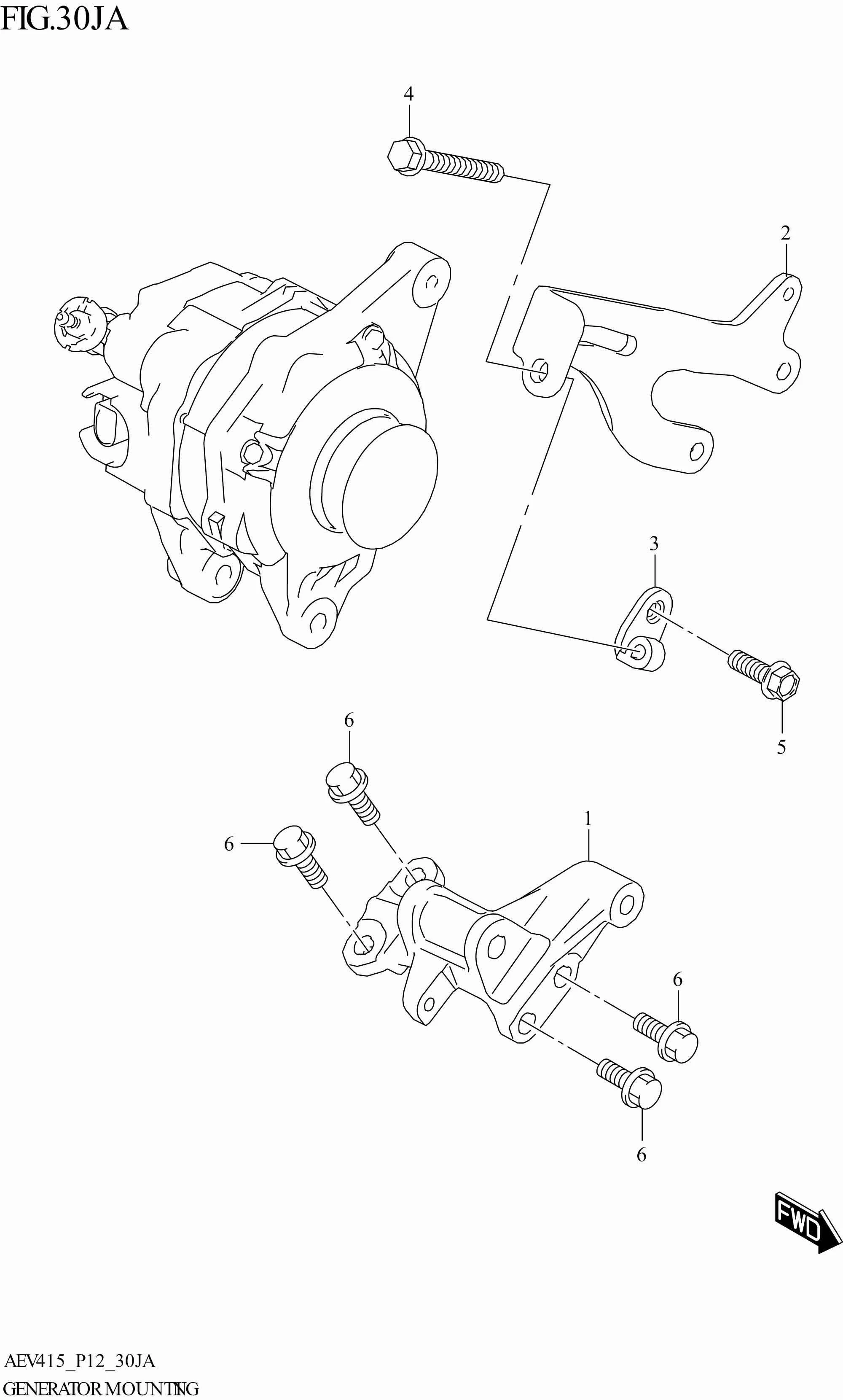 FIG. 30JA GENERATOR BRACKET