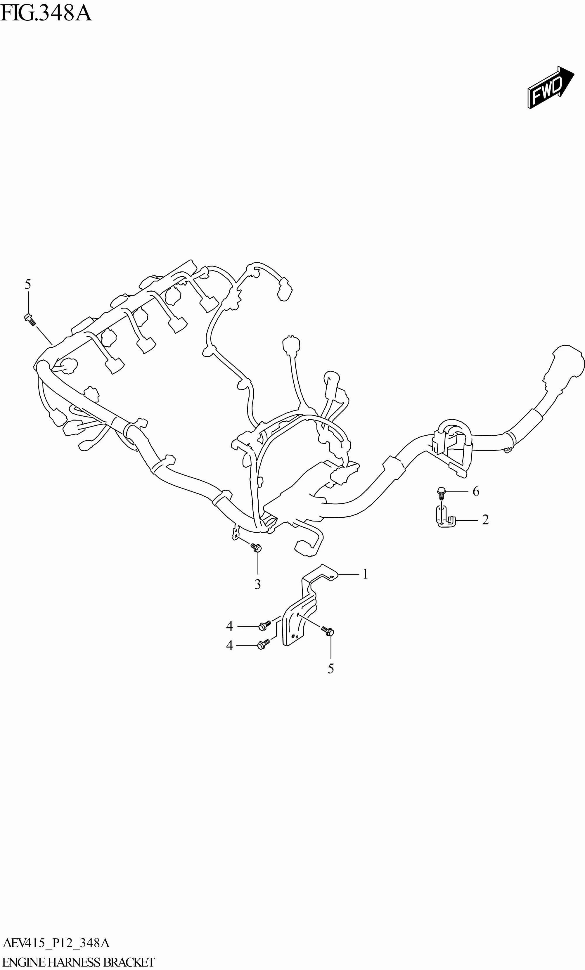 FIG. 348A- ENGINE HARNESS BRACKET