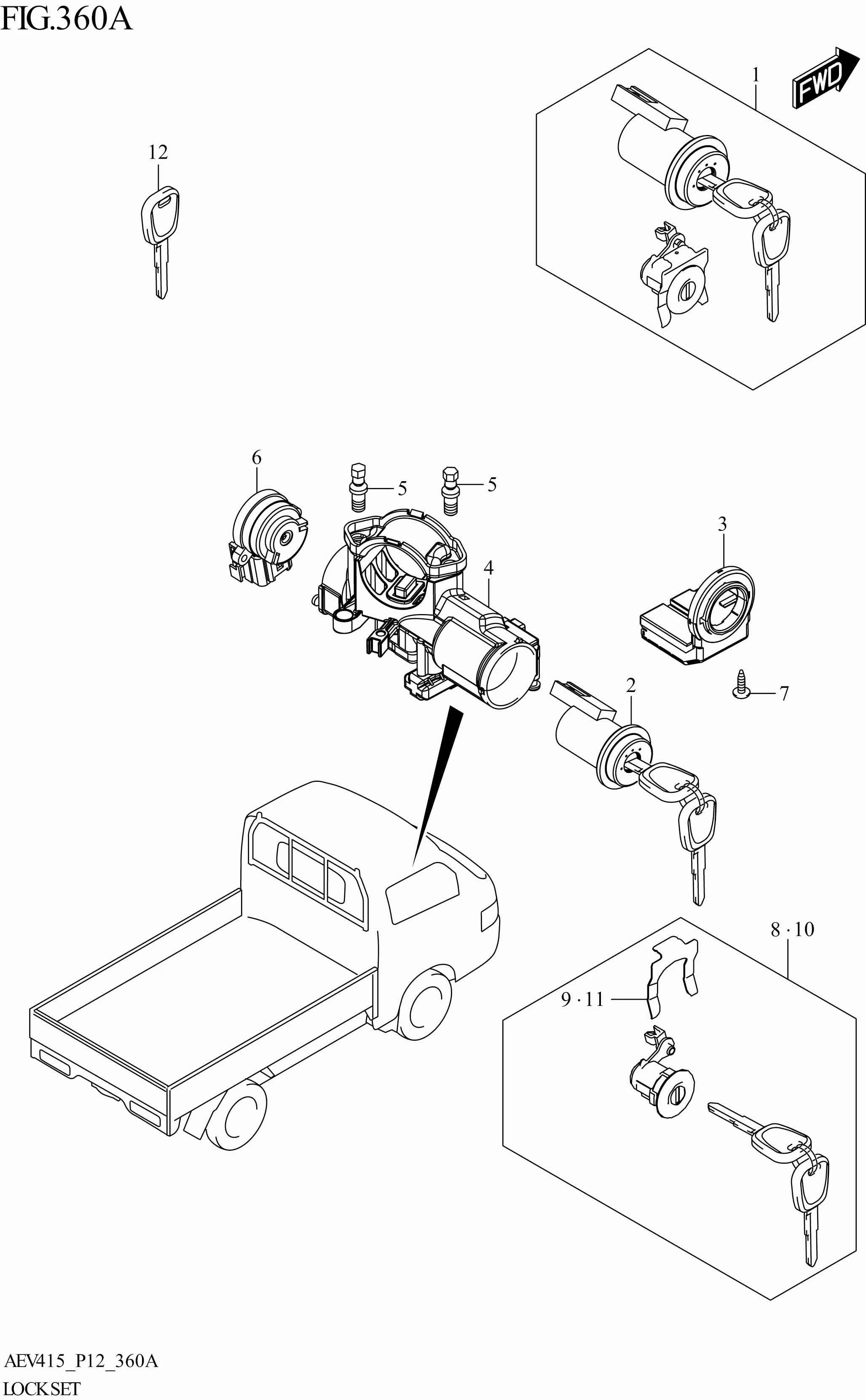 FIG. 360A- LOCK SET