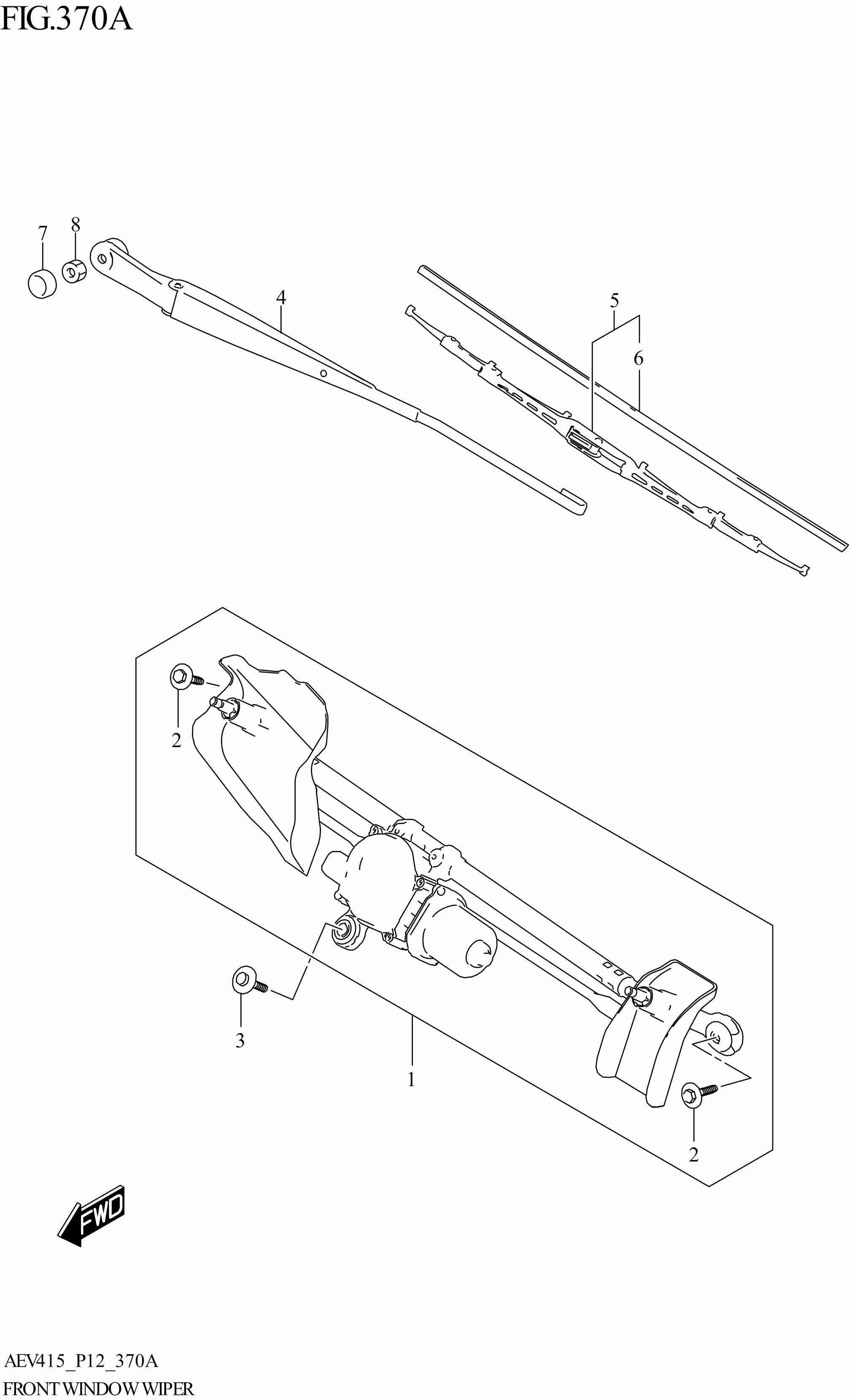 FIG. 370A- FRONT WINDOW WIPER