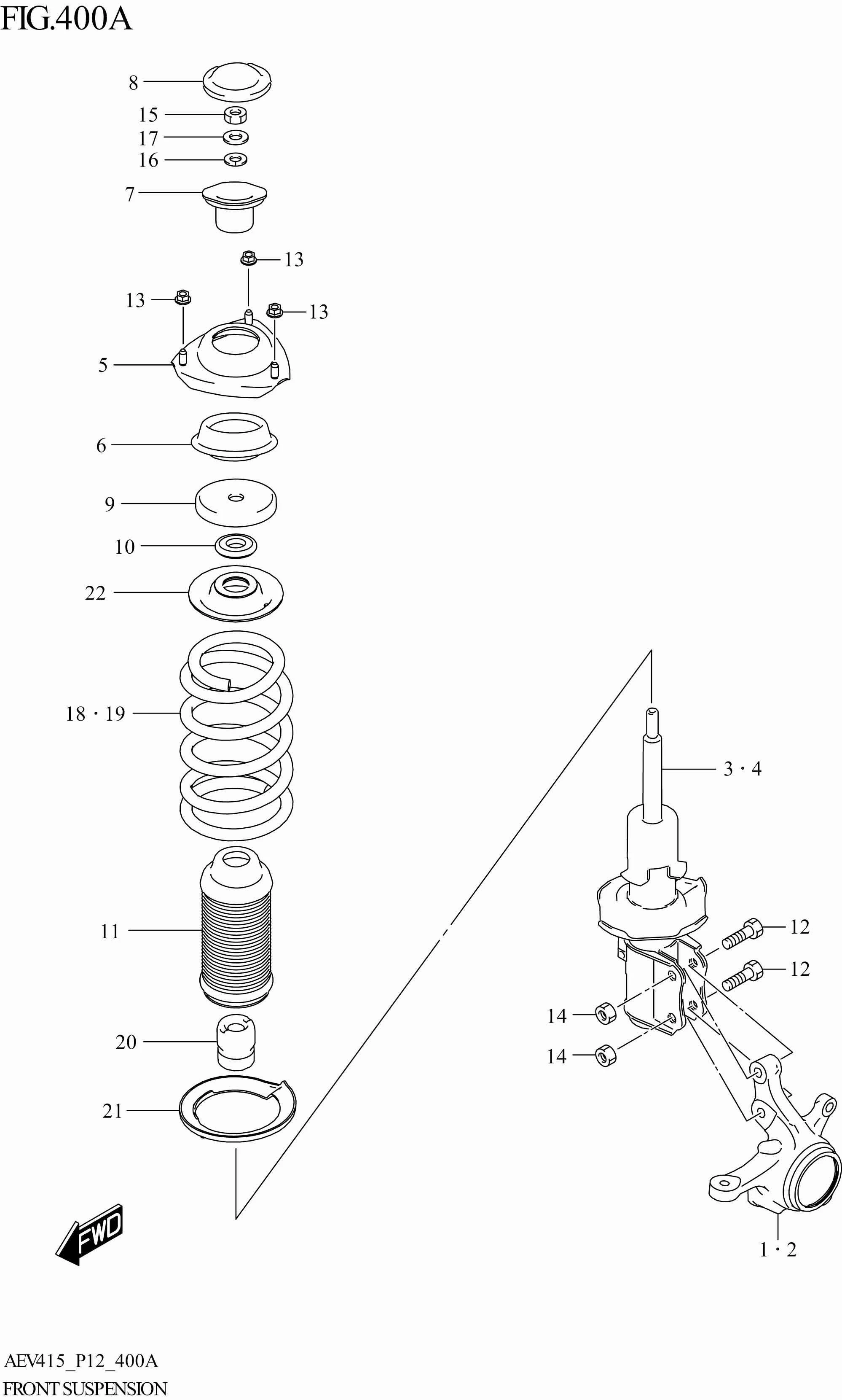 FIG. 400A- FRONT SUSPENSION