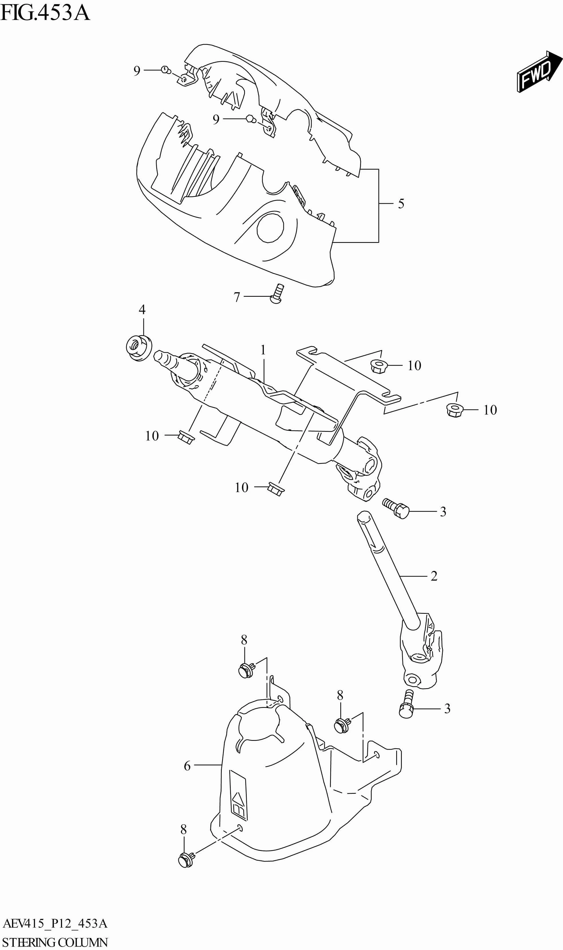 FIG. 453A - STEERING COLUMN (N_PW_ST)