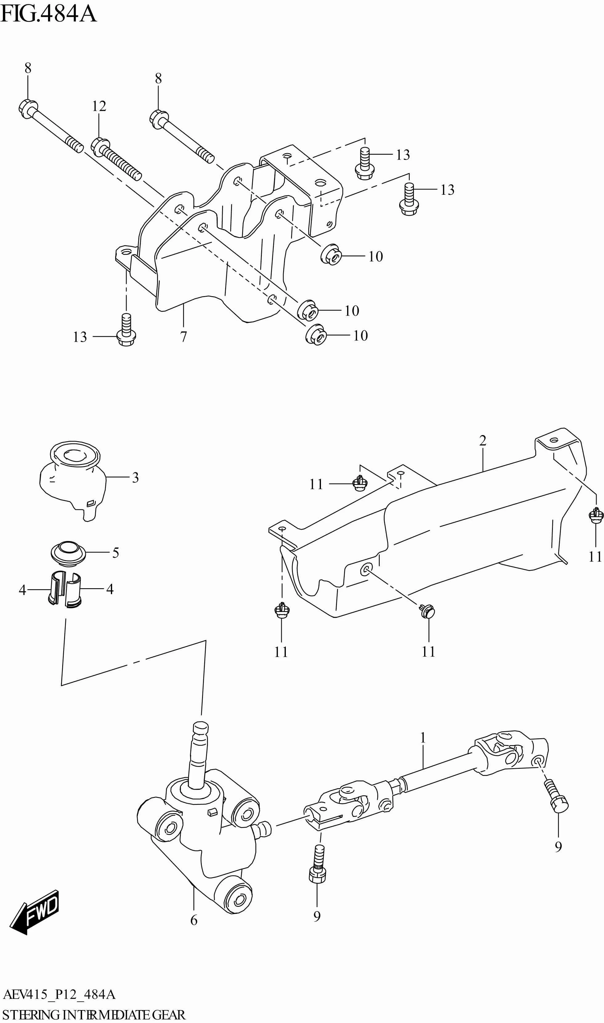 FIG. 484A - STEERING INTERMEDIATE GEAR