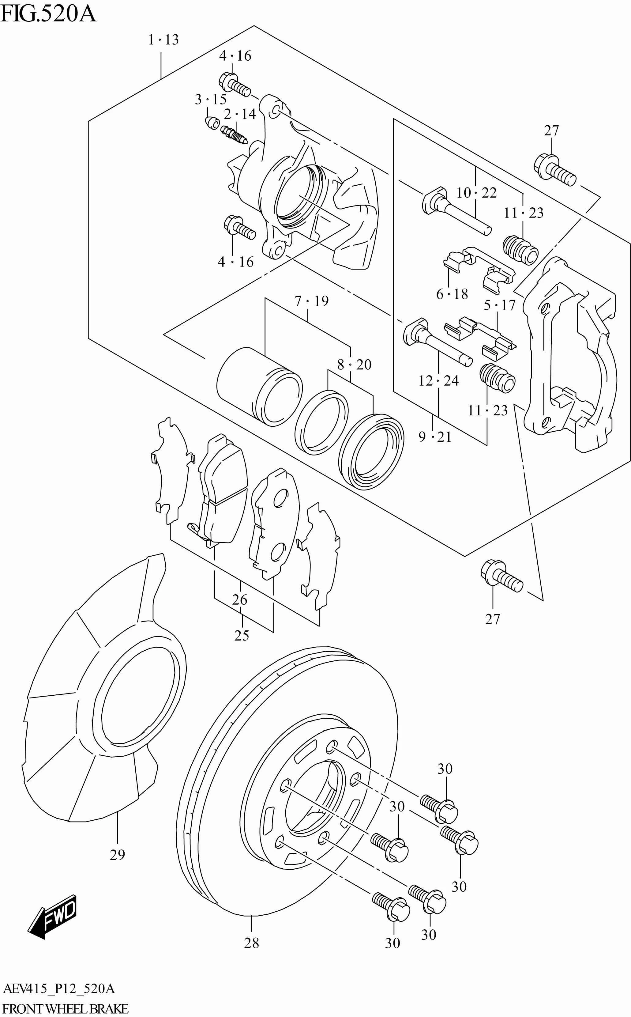 FIG. 520A - FRONT WHEEL BRAKE
